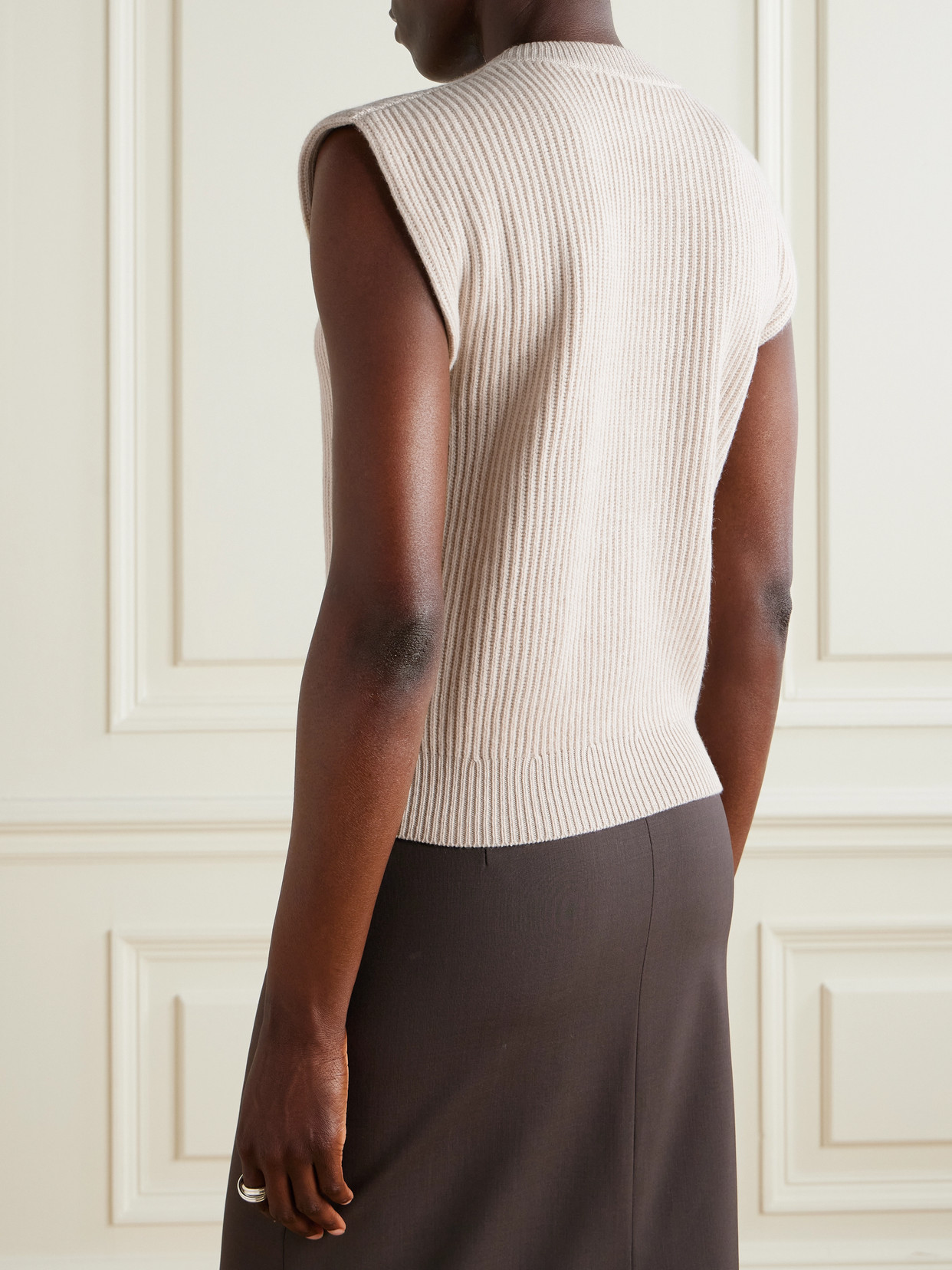 Brunello Cucinelli Ribbed Wool, Cashmere And Silk-blend Sweater