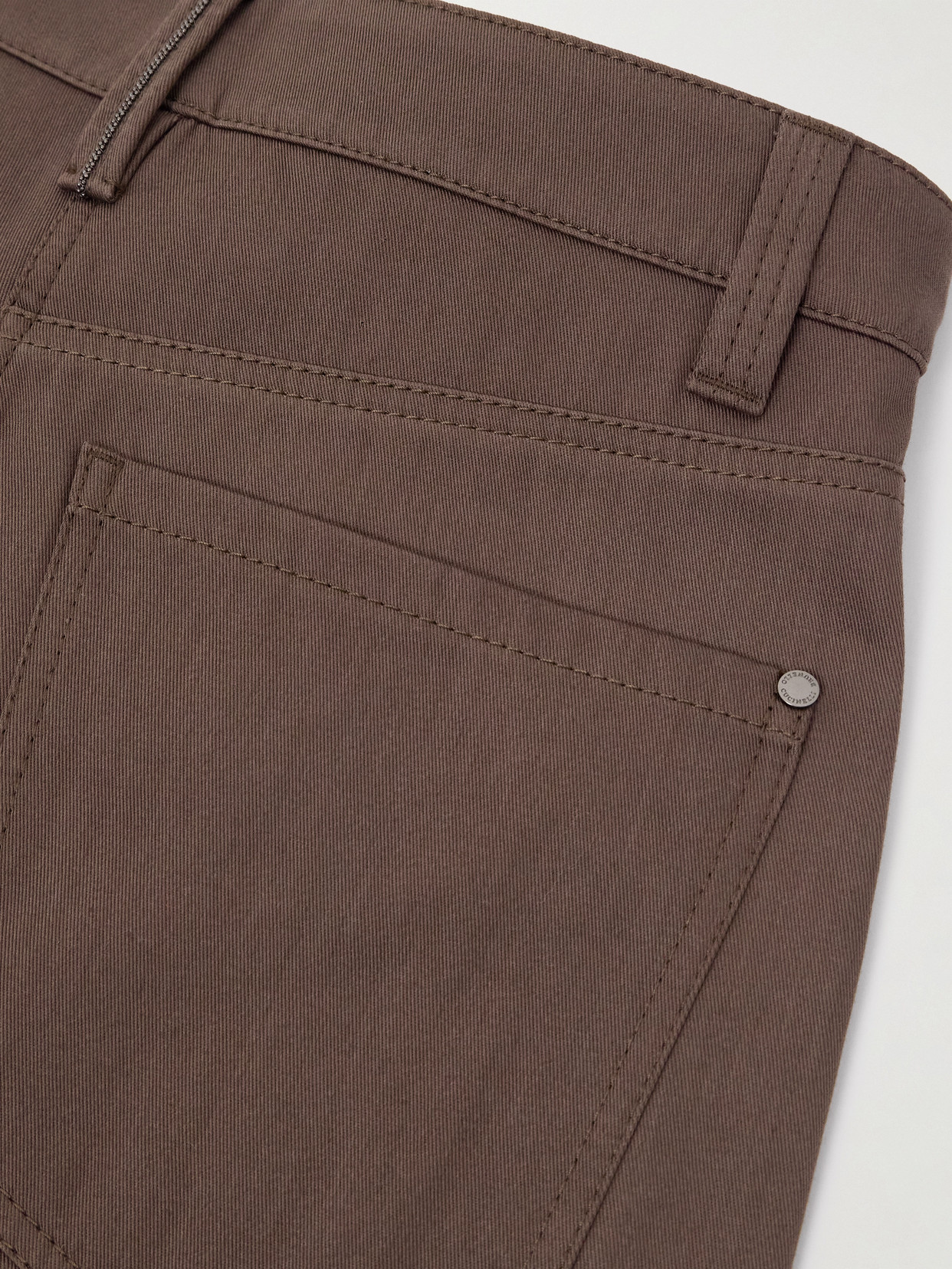 Cropped Bead-Embellished Straight-Leg Jeans