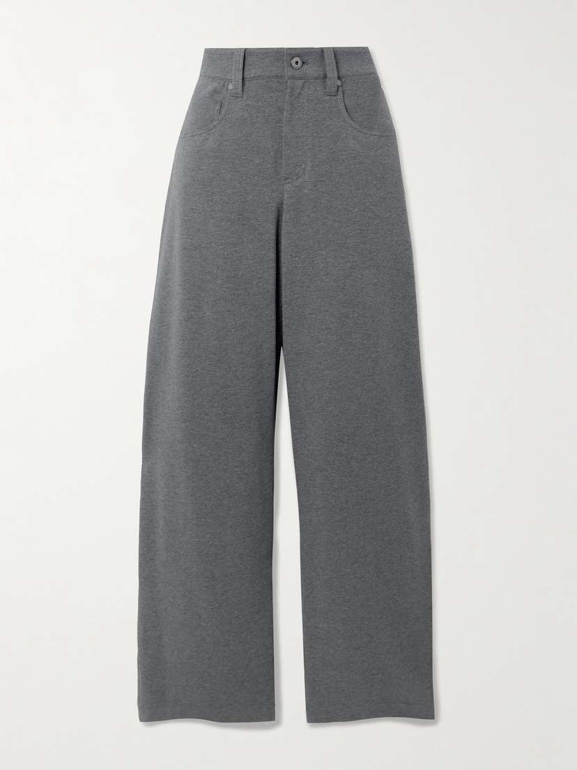 Brunello Cucinelli Cotton-blend Jersey Wide-leg Pants