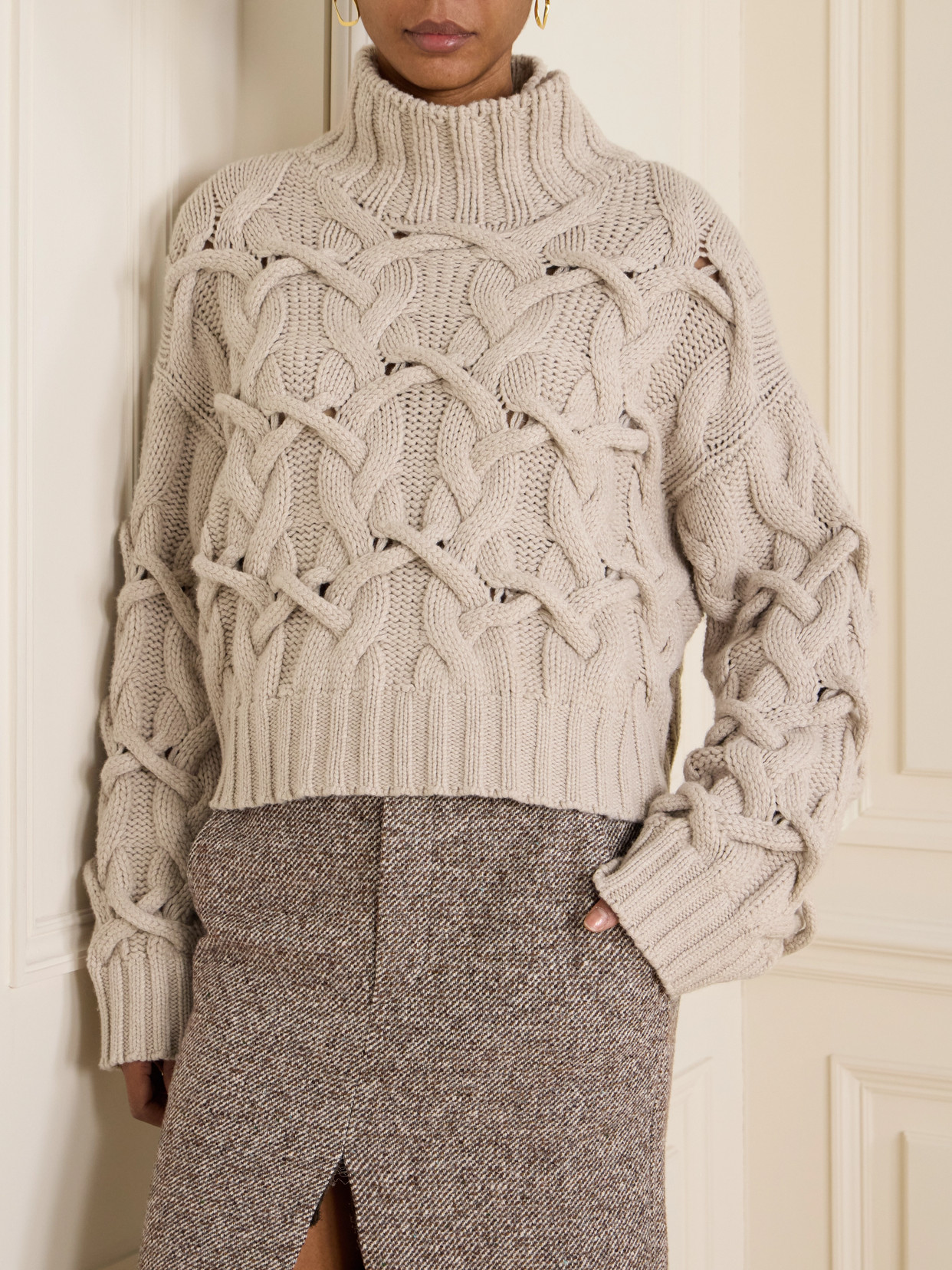 Brunello Cucinelli Cable-knit Cashmere Turtleneck Sweater