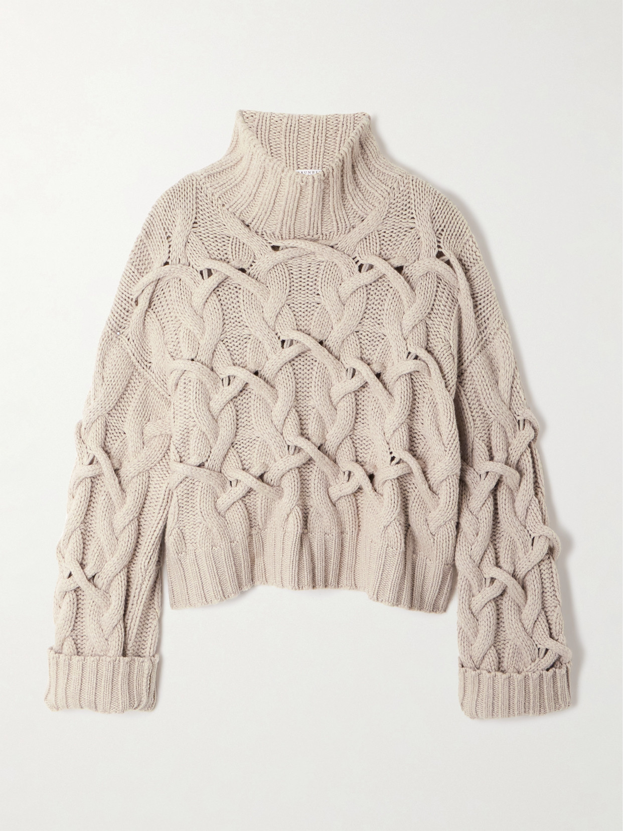 Brunello Cucinelli Cable-knit Cashmere Turtleneck Sweater