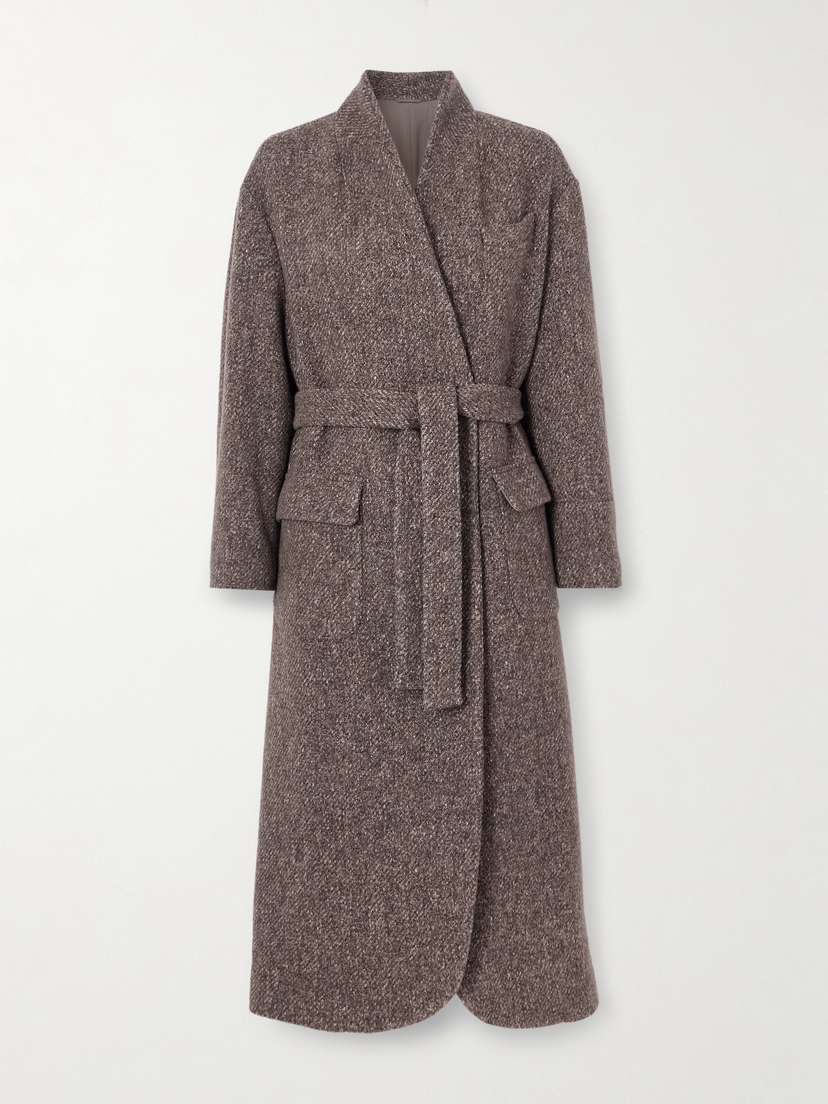 Brunello Cucinelli Belted Wool And Cashmere-blend Bouclé Coat