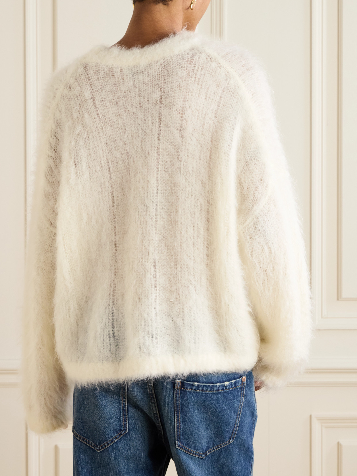Open-Knit Mohair And Silk-Blend Sweater