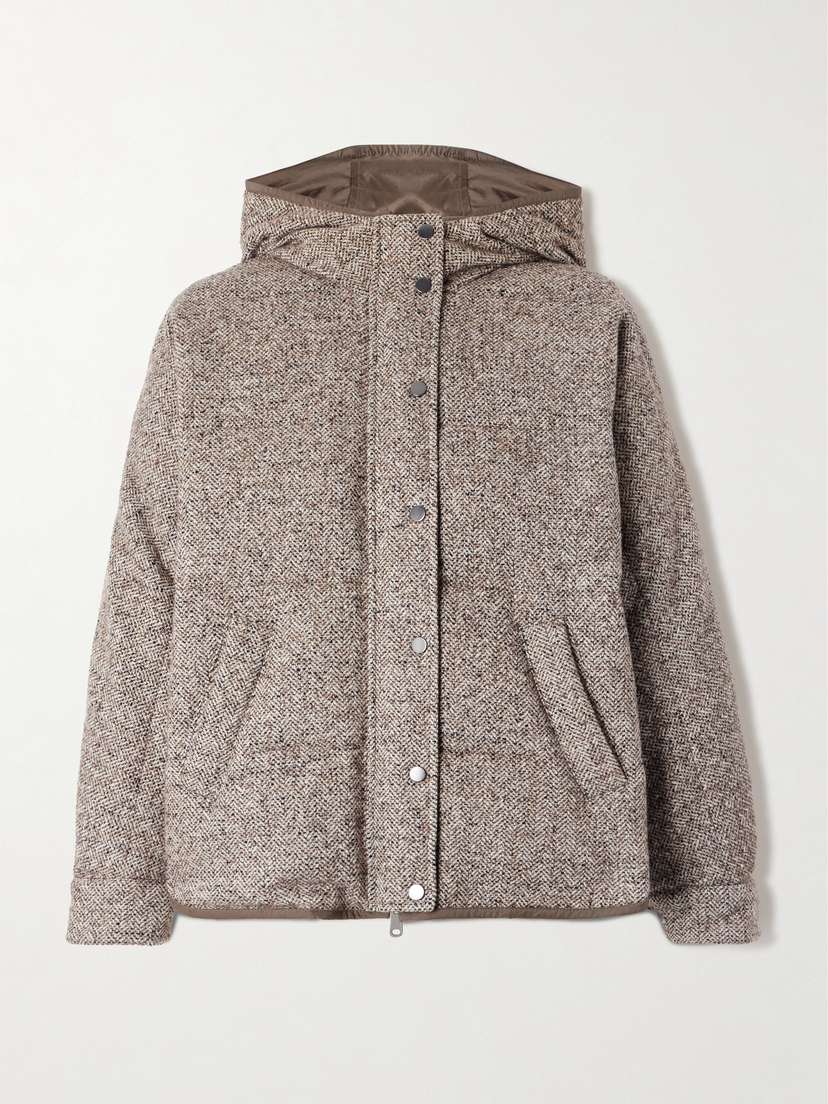 Brunello Cucinelli Padded Wool-blend Bomber Jacket