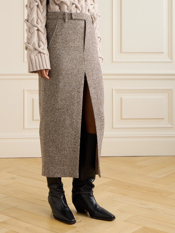 Brunello Cucinelli Cashmere-blend midi skirt