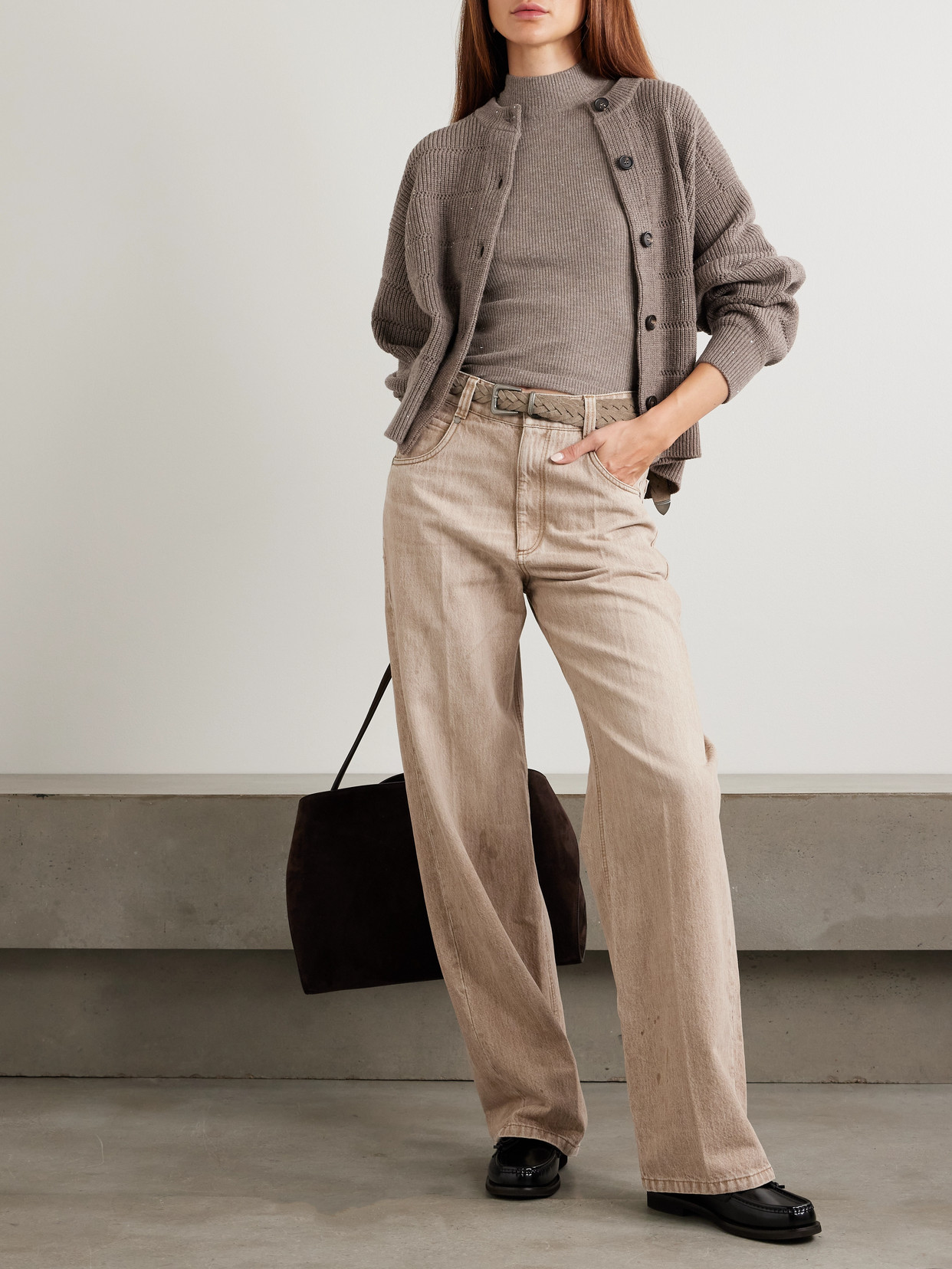 Brunello Cucinelli Sequined Pointelle-knit Cardigan