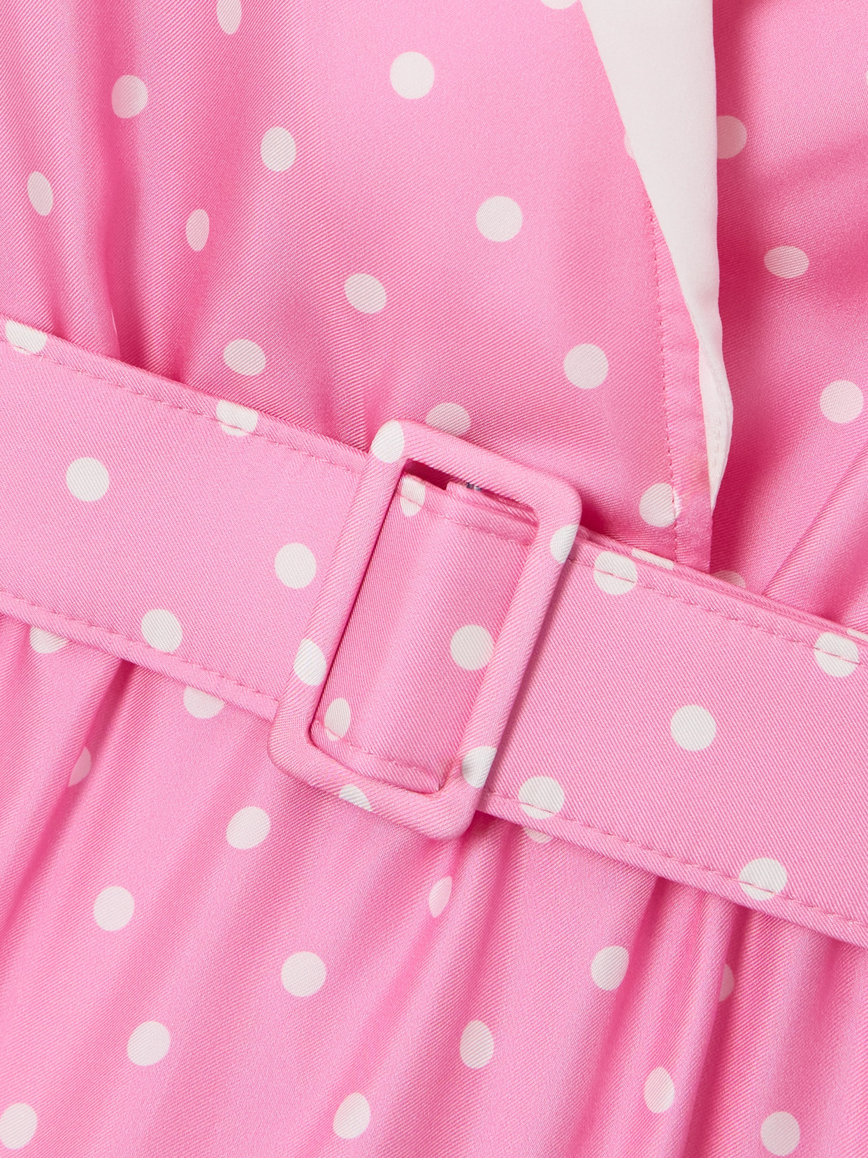 Rodarte Belted Wrap-effect Pleated Polka-dot Silk-twill Mini Dress In Pink