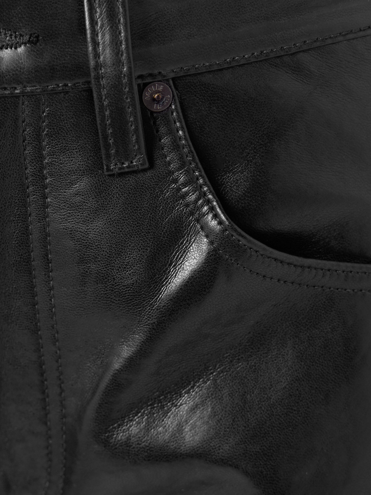 Agolde Kick Boot Recycled Leather-blend Flared Pants In Multi