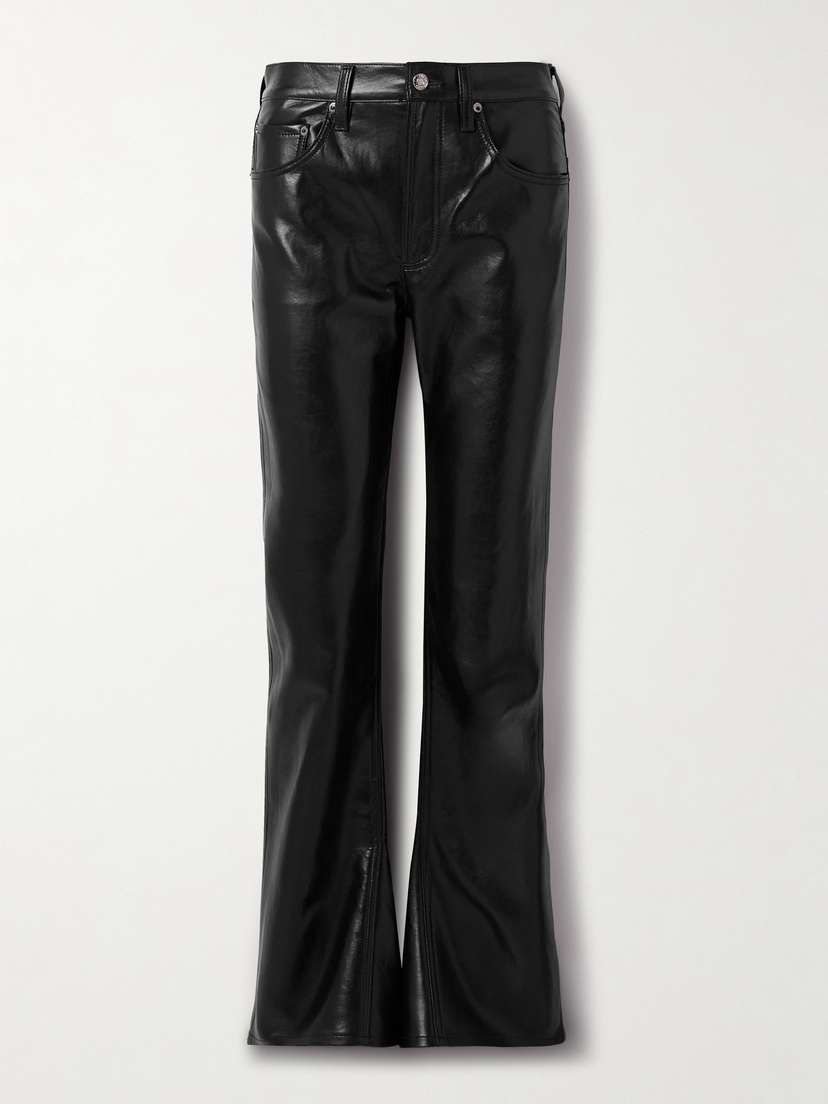 AGOLDE Kick Boot Recycled Leather-blend Flared Pants