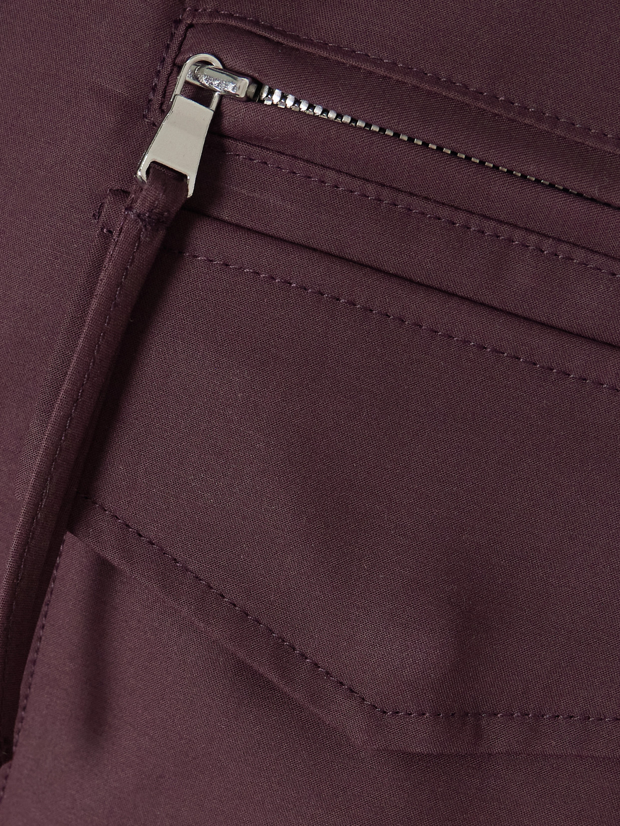 Agolde Aubrey Cotton-gabardine Jacket In Purple