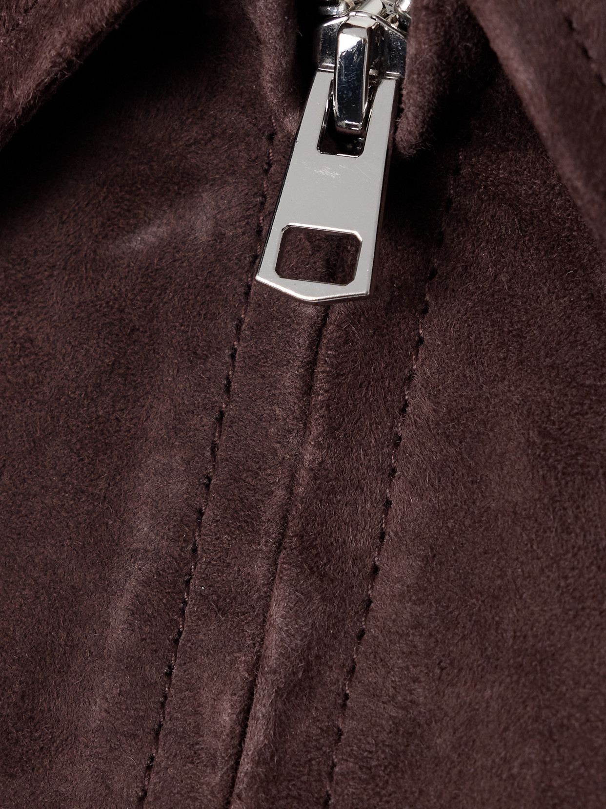 Agolde Nahla Cropped Suede Jacket In Brown