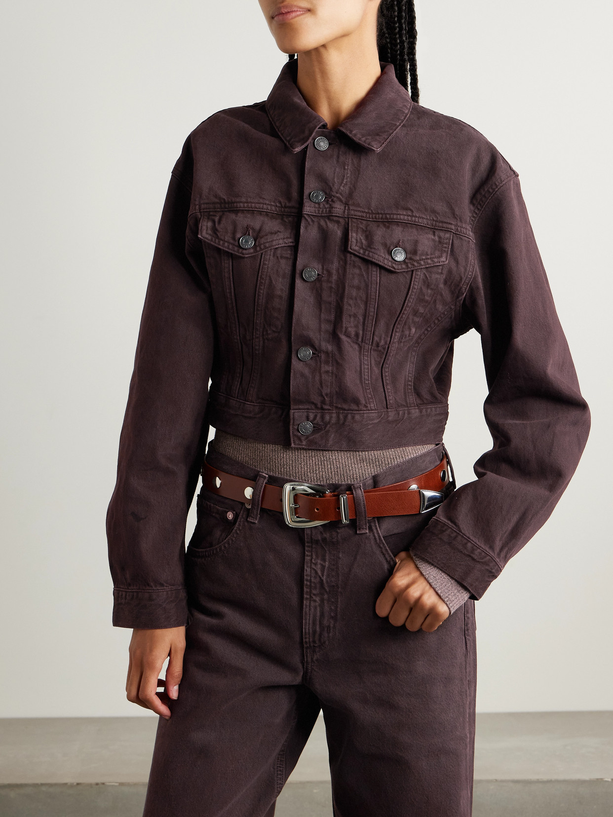 Agolde Radley Denim Jacket In Brown