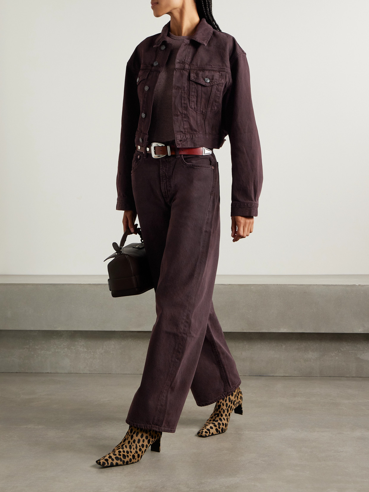 Agolde Radley Denim Jacket In Brown