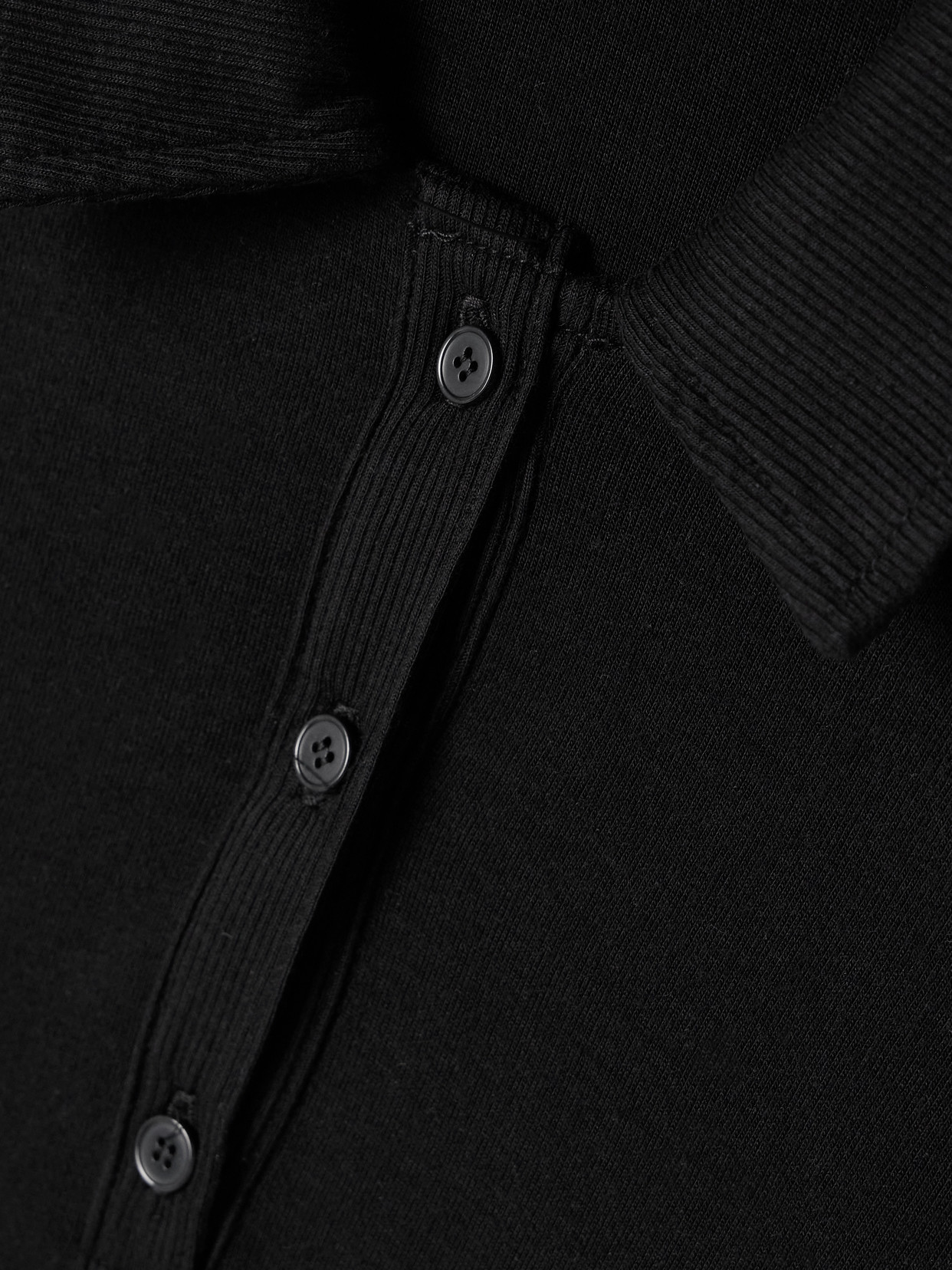 Agolde Amos Stretch-lyocell Polo Shirt In Black