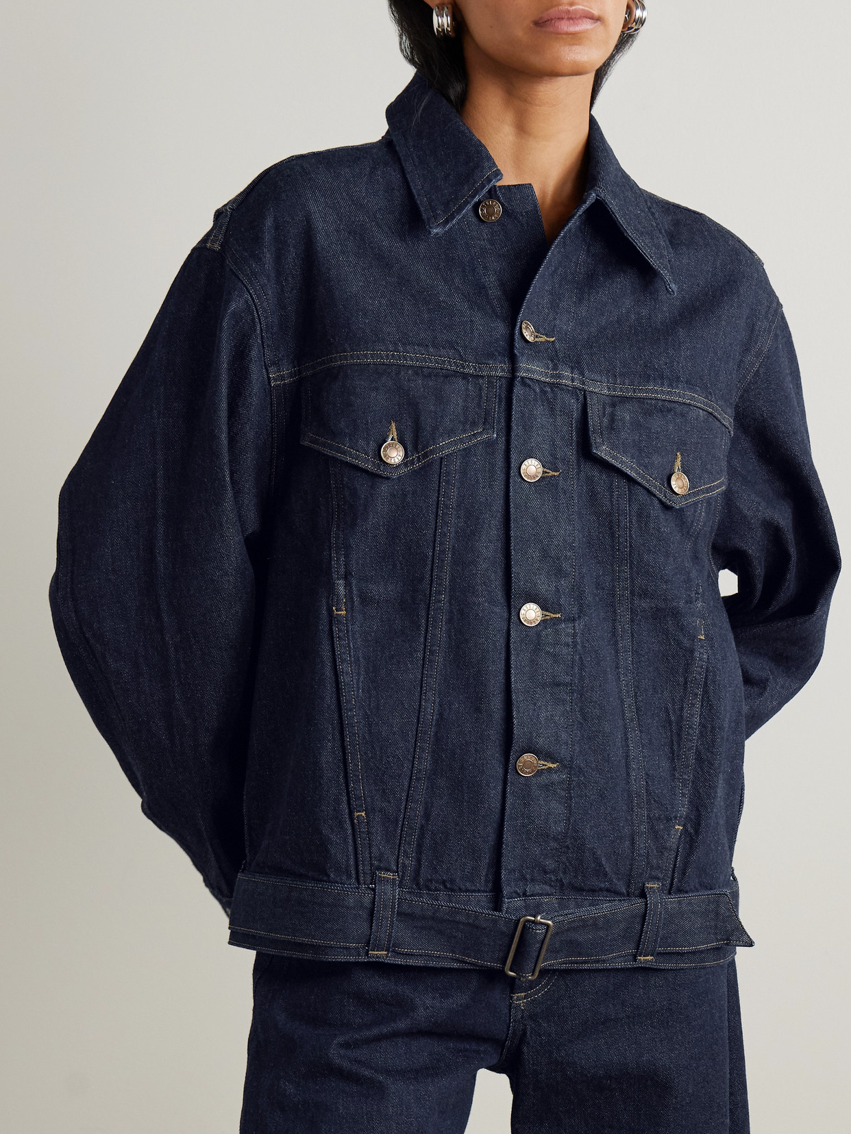 Agolde Myra Structured Denim Jacket In Black