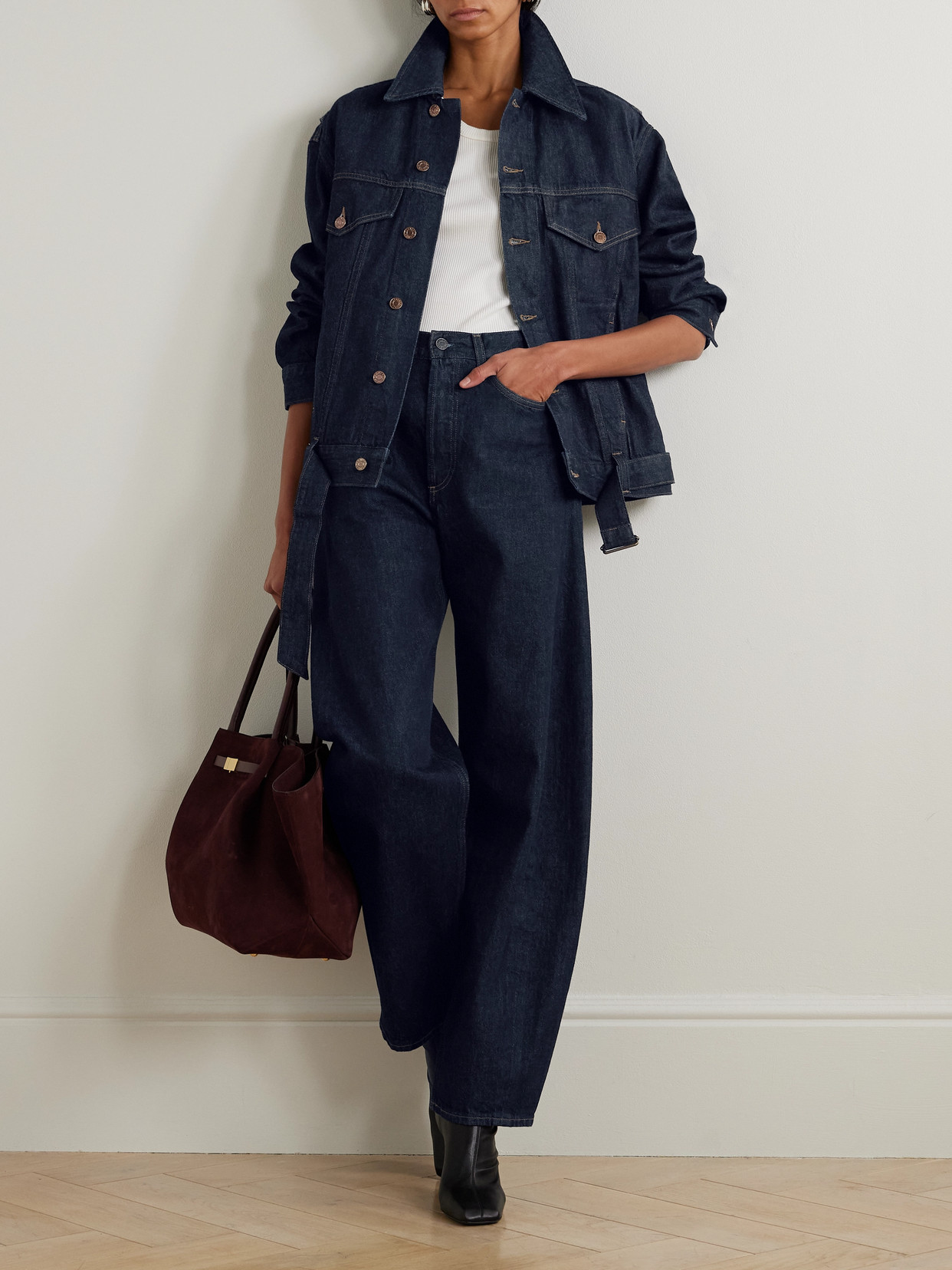 Agolde Myra Structured Denim Jacket In Black