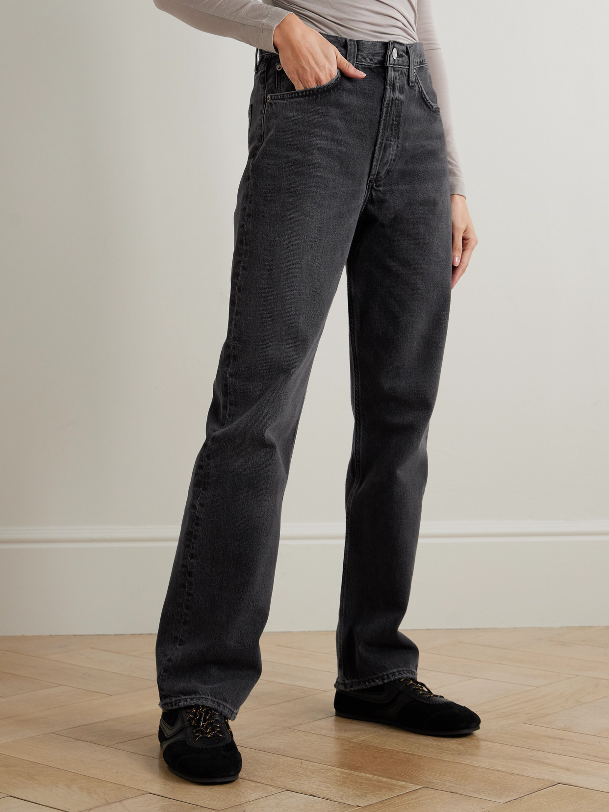 Kelly Mid-Rise Straight-Leg Organic Jeans