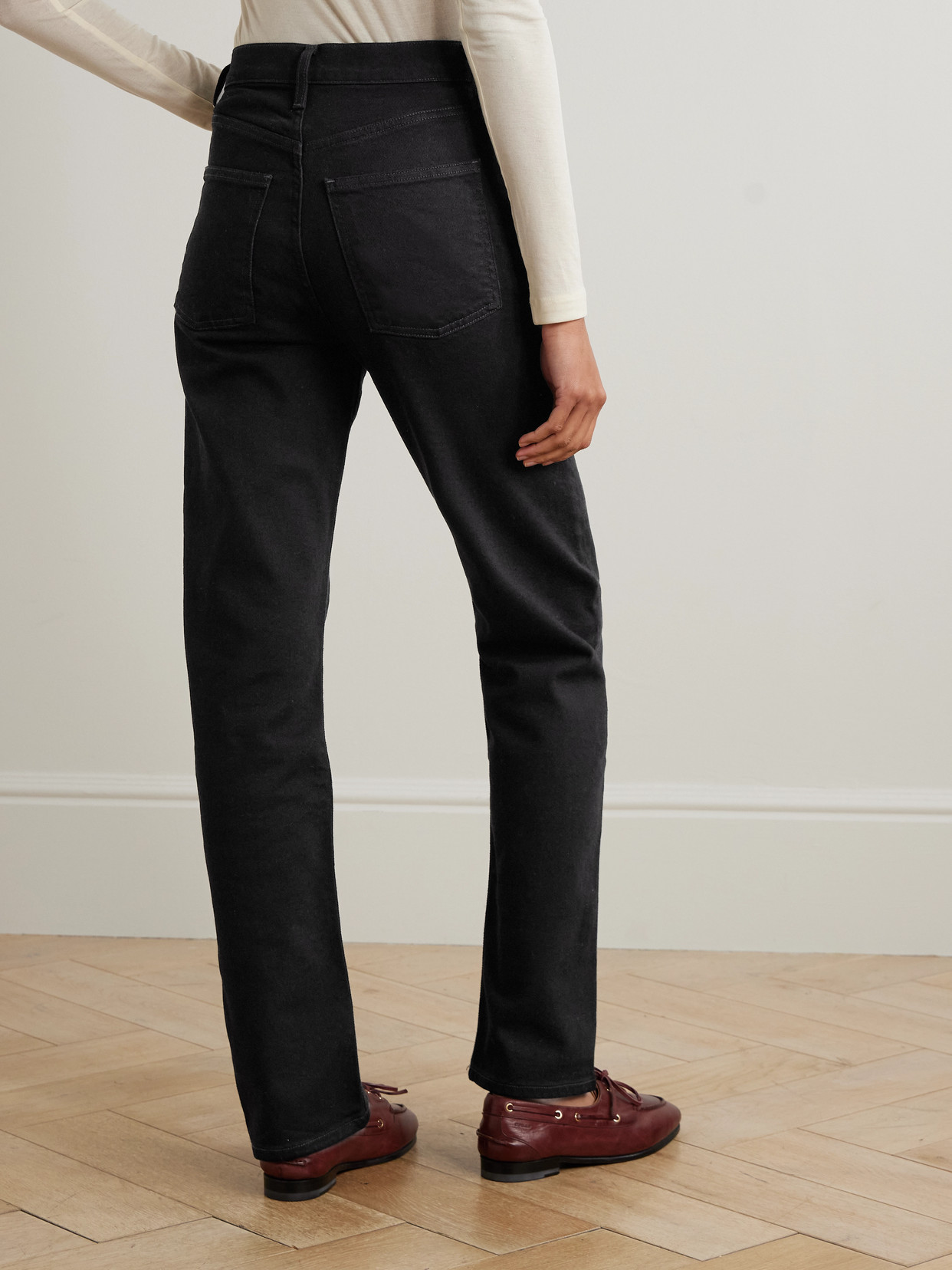 '90S Pinch Waist Long High-Rise Straight-Leg Jeans