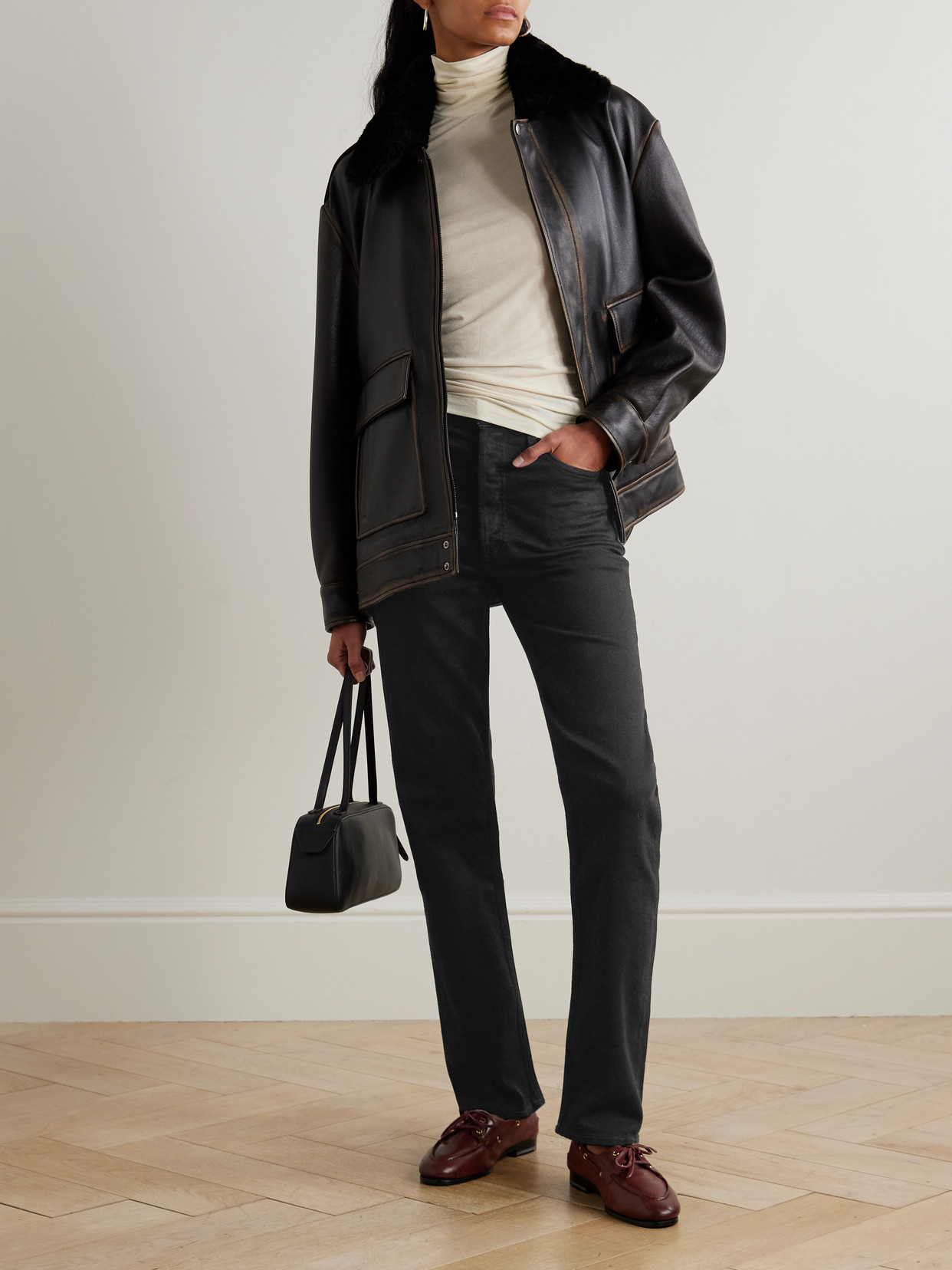 '90S Pinch Waist Long High-Rise Straight-Leg Jeans