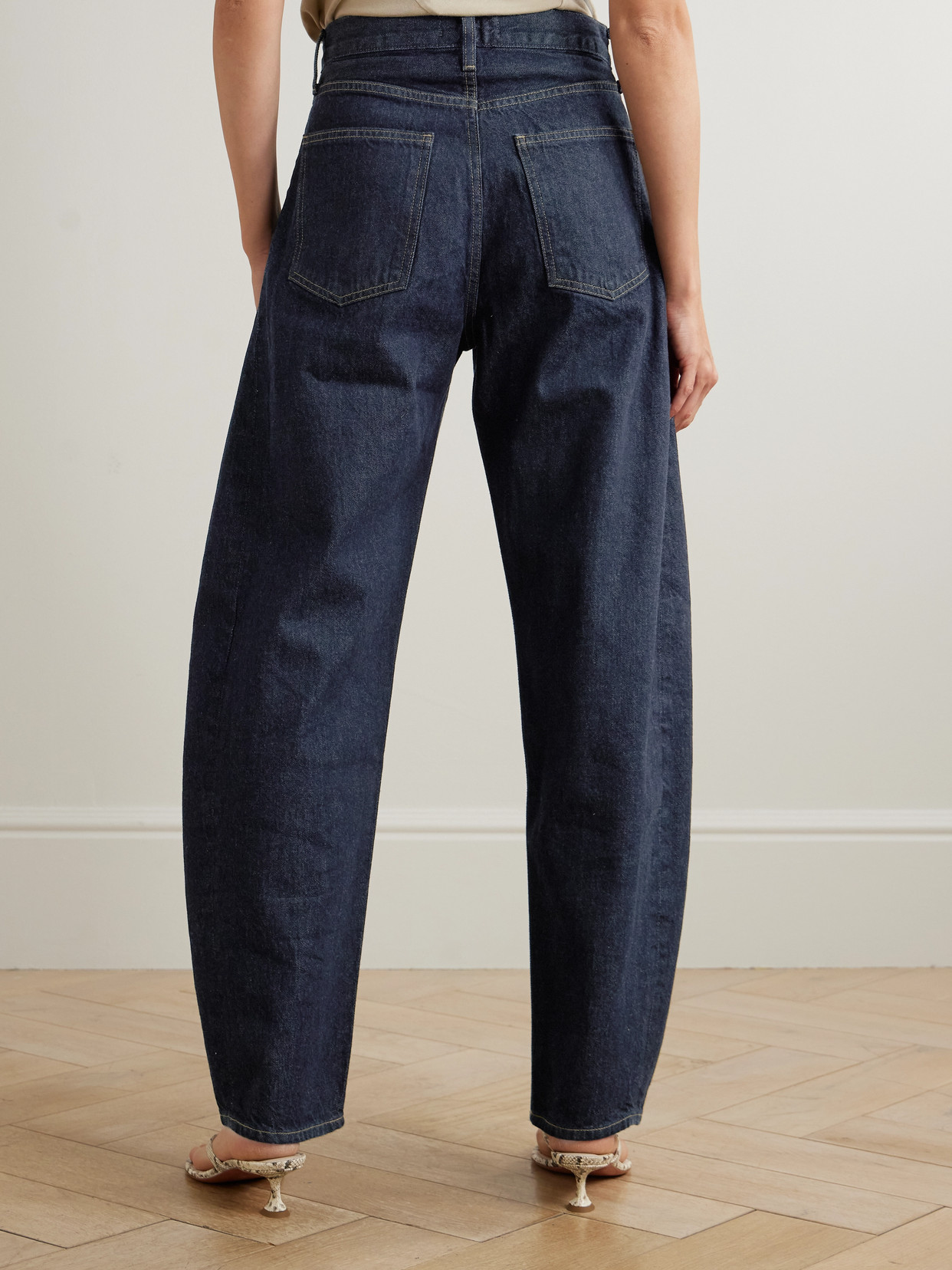 Luna Pieced High-Waist Tapered Jeans