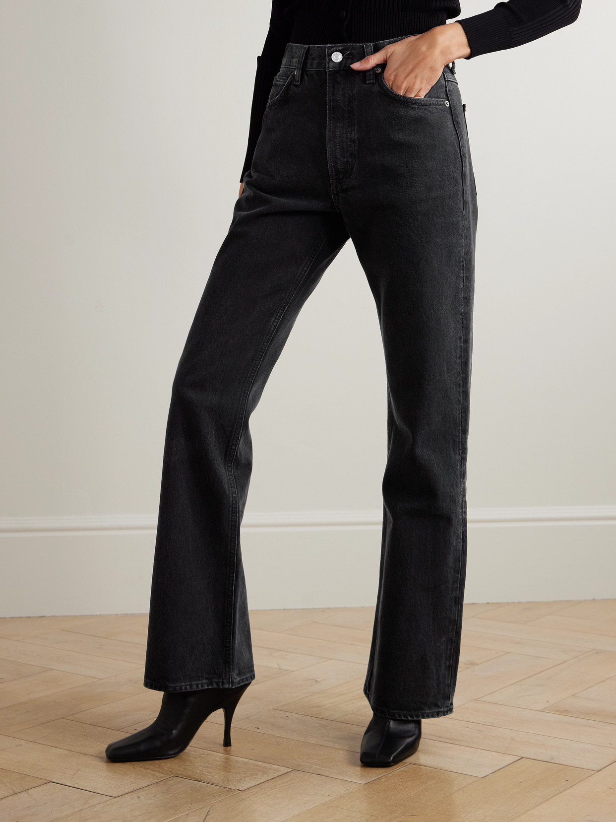 Leena Organic High-Rise Flared Jeans