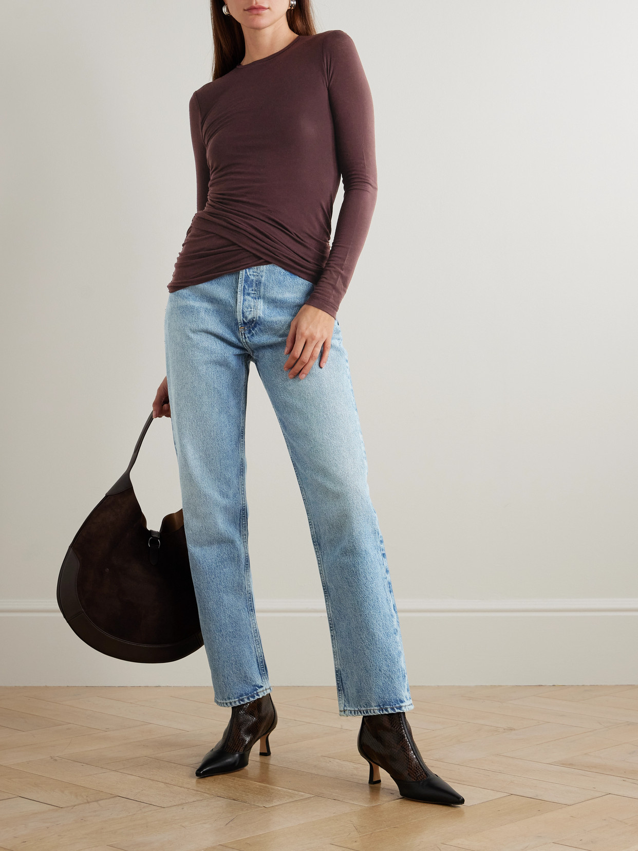 Eve Gathered Stretch-Lyocell Jersey Top