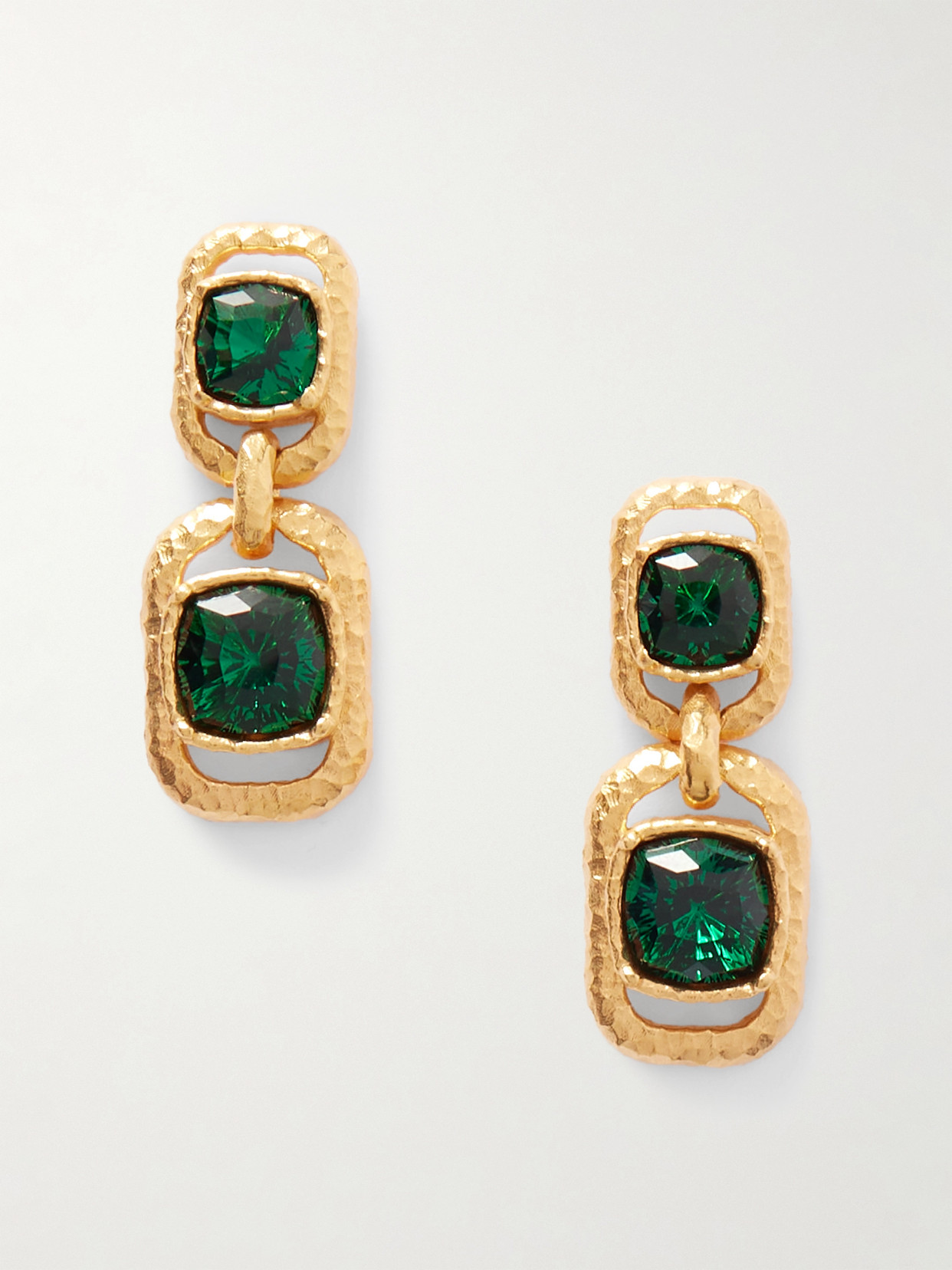 Oscar De La Renta Gold-tone Crystal Earrings