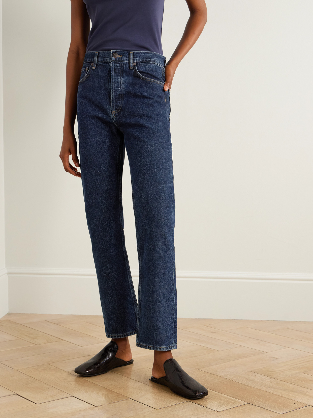 '90S Pinch Waist High-Rise Straight-Leg Jeans