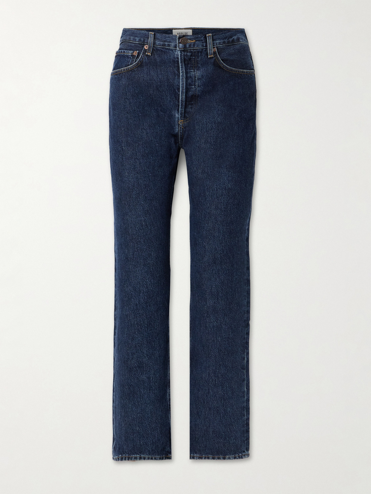Agolde '90s Pinch Waist High-rise Straight-leg Jeans In Blue