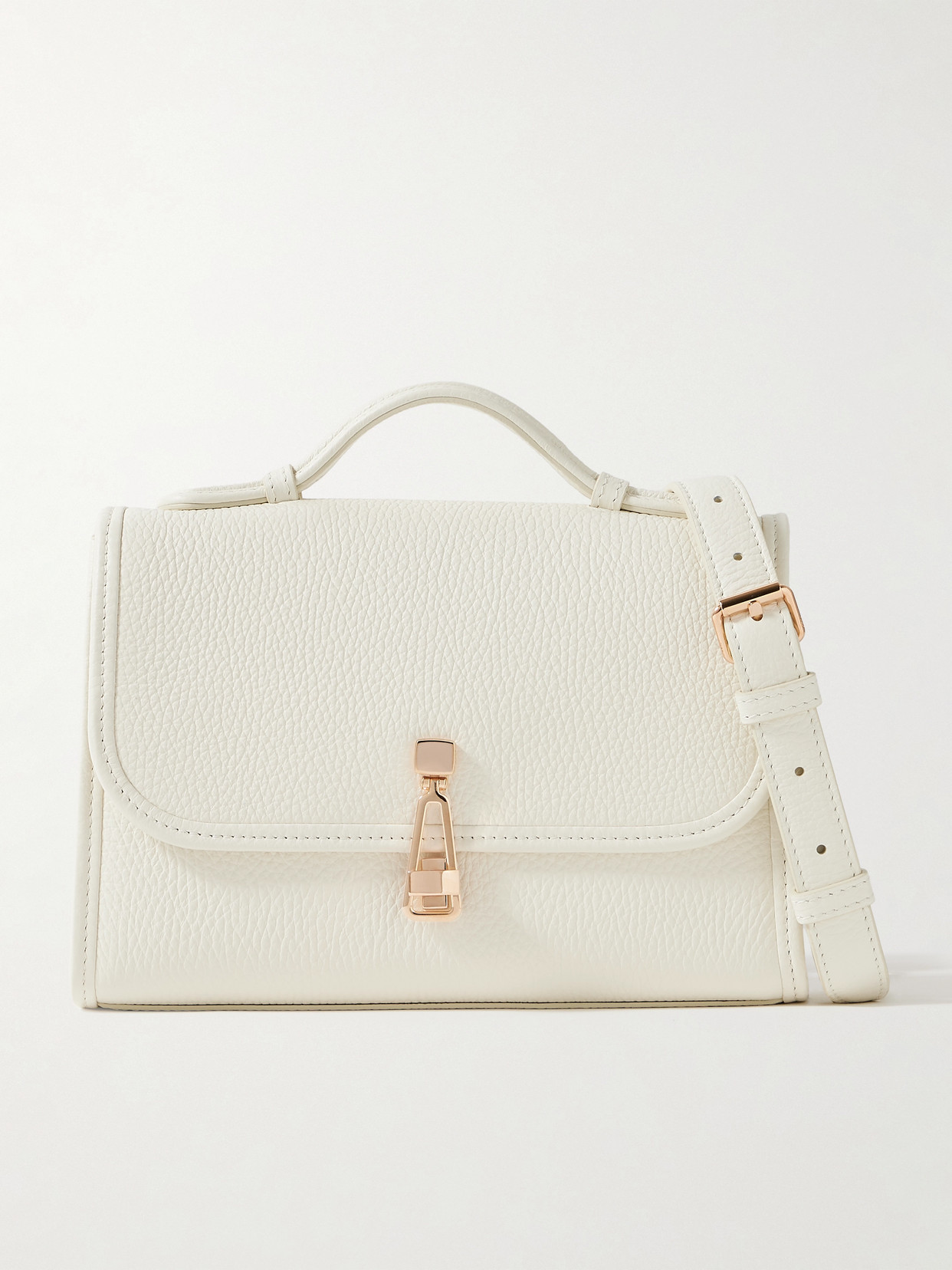 Gabriela Hearst Leonora Small Textured-leather Tote In White
