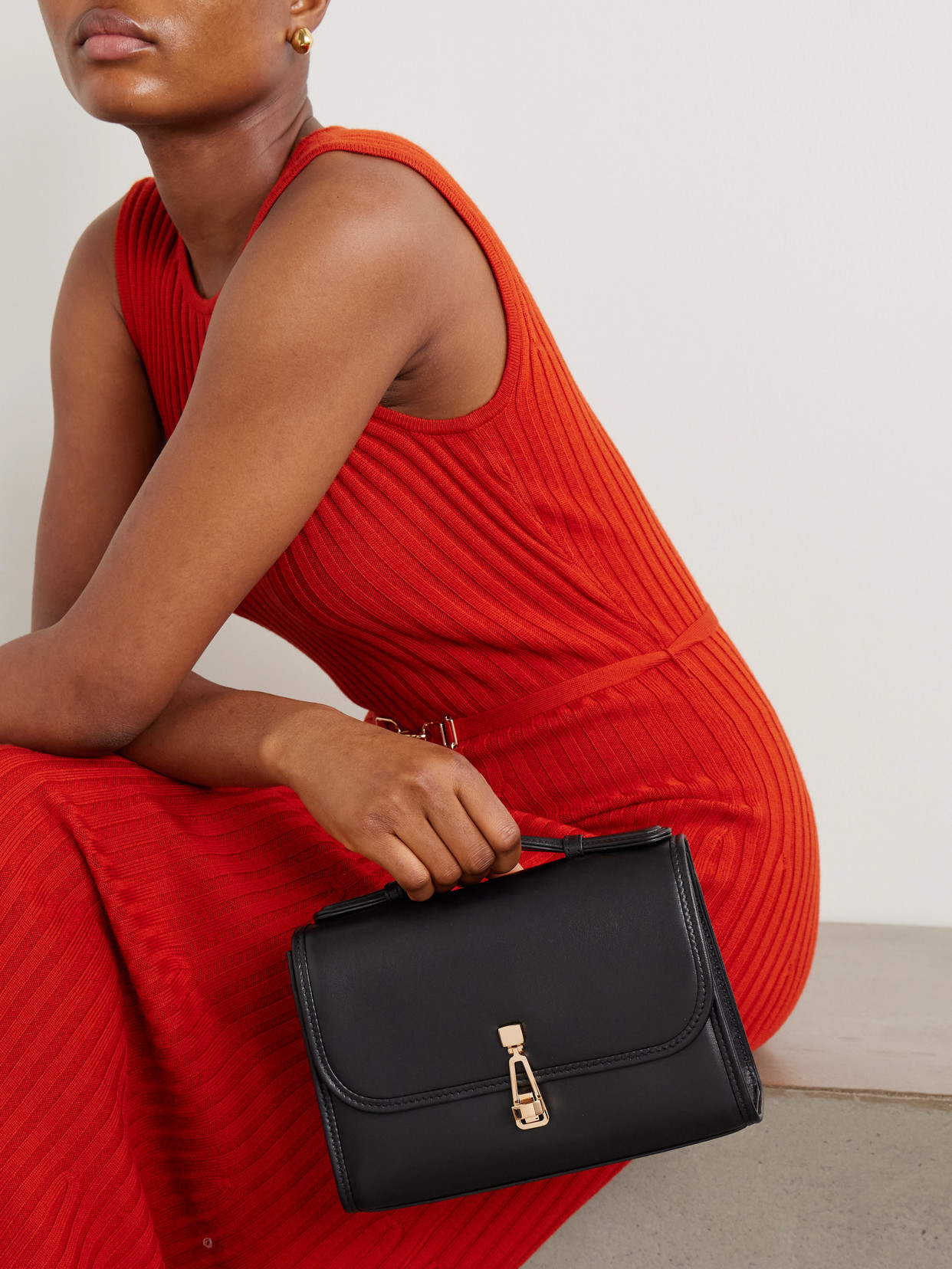 Gabriela Hearst Leonora Small Nappa Leather Top-handle Bag In Black