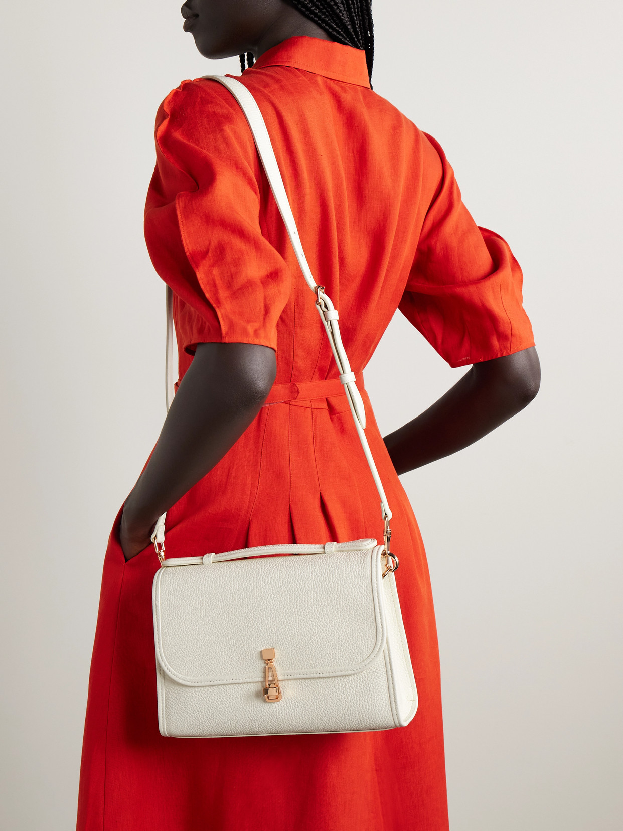 Leonora Medium Textured-Leather Tote