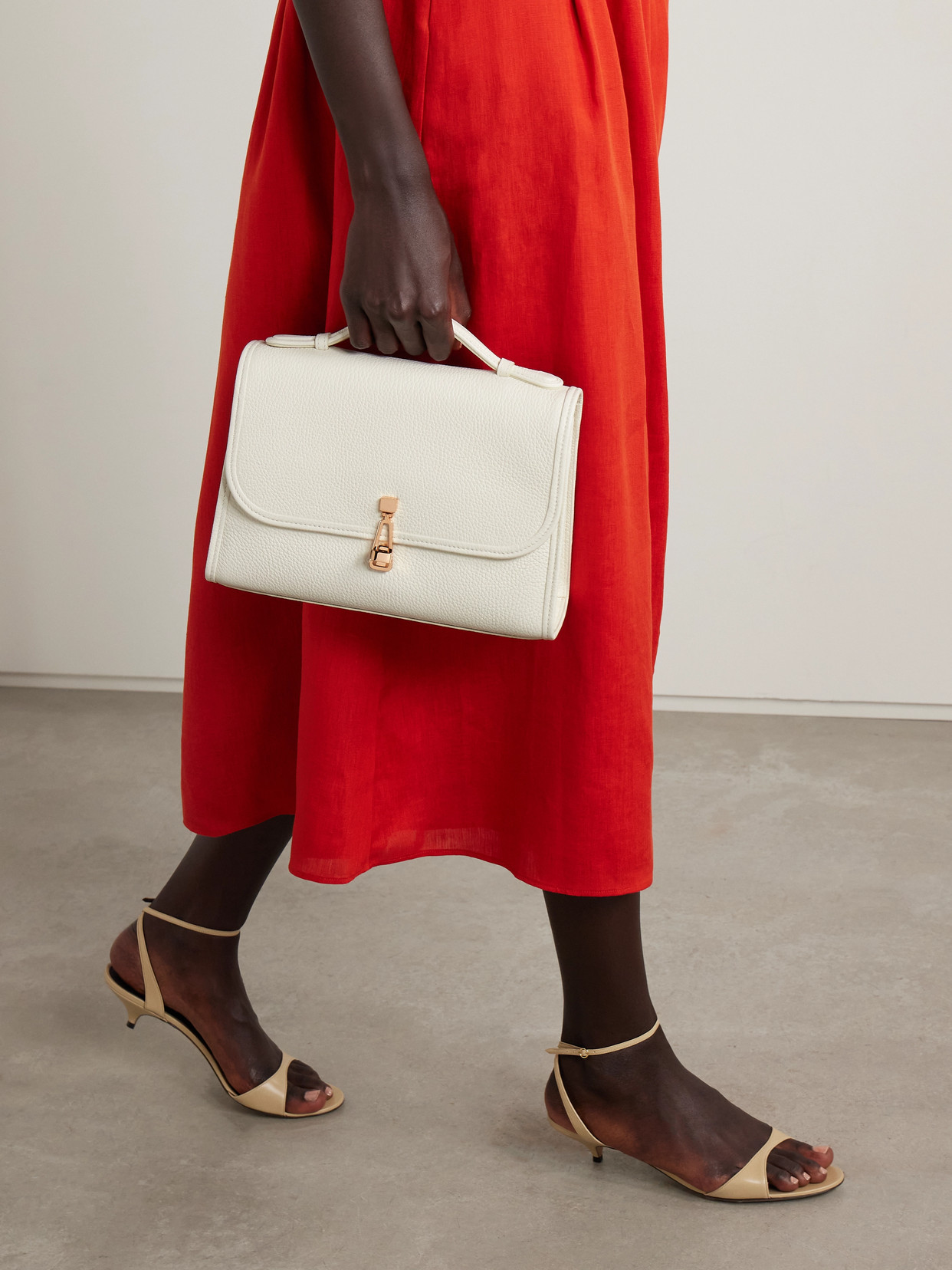 Leonora Medium Textured-Leather Tote