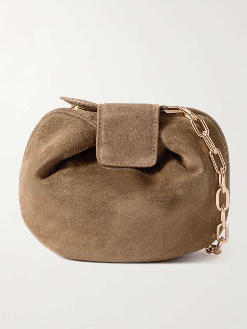 Gabriela Hearst Soft Demi Suede Clutch