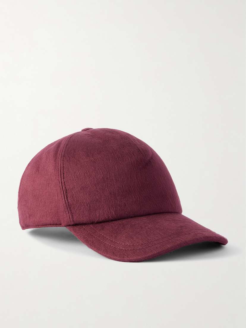 Gabriela Hearst Zed Brushed-silk And Cashmere-blend Baseball Cap