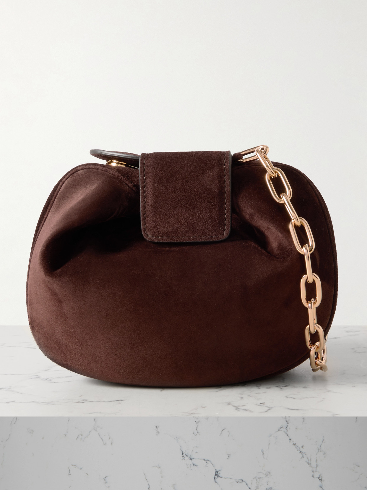 Gabriela Hearst Soft Demi Suede Clutch