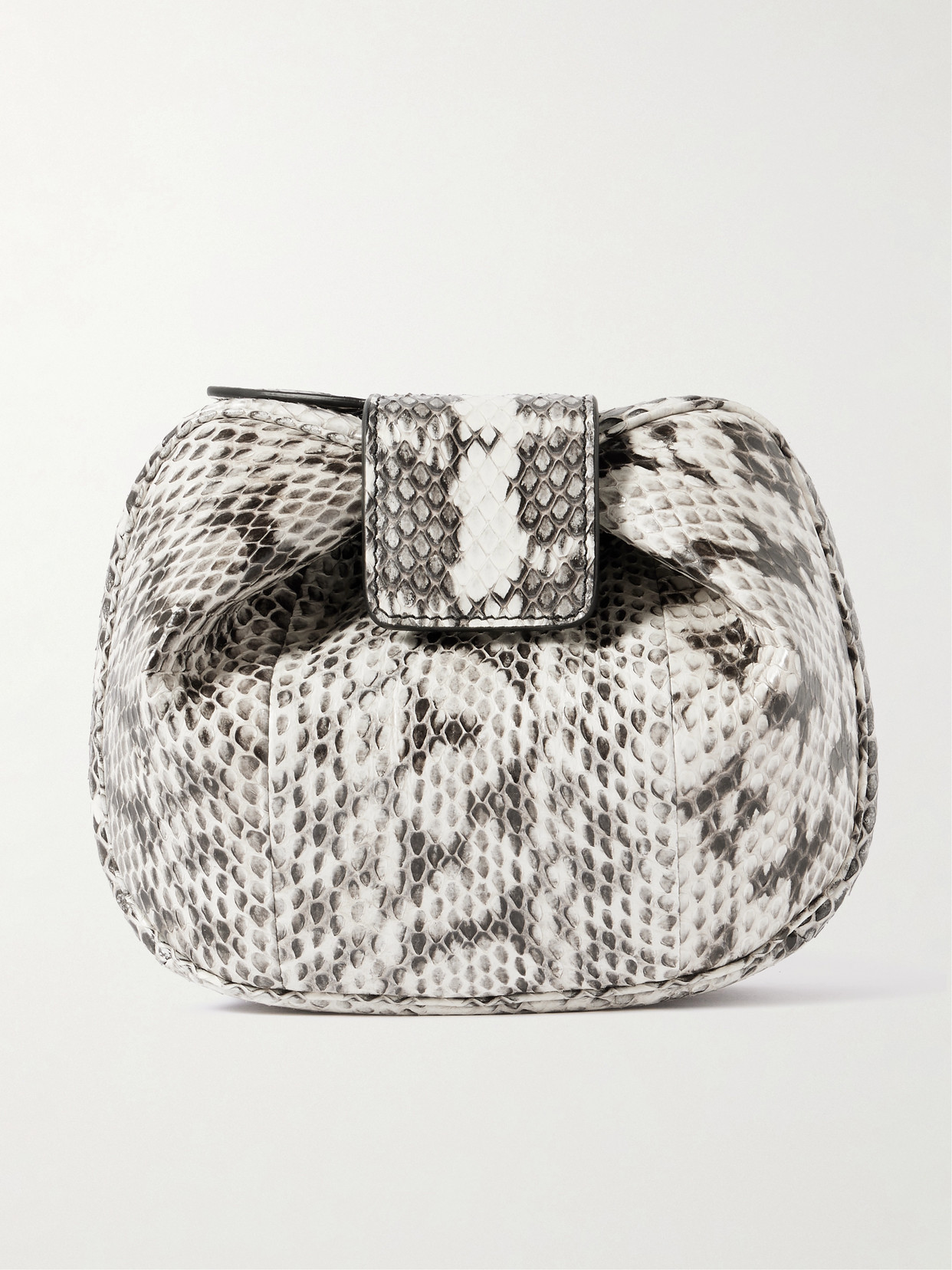 Gabriela Hearst Soft Demi Snake-effect Leather Clutch In Multi