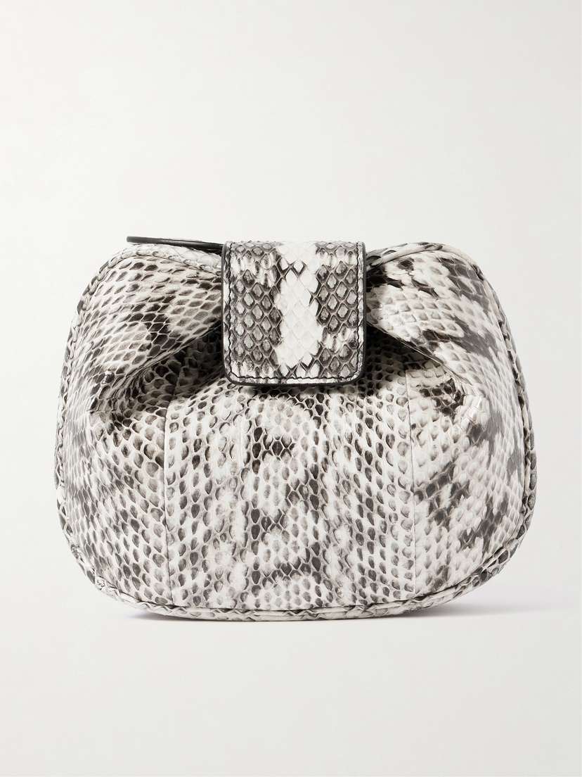 Gabriela Hearst Soft Demi Snake-effect Leather Clutch