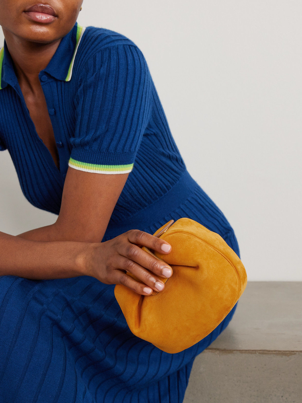 Gabriela Hearst Soft Demi Suede Clutch