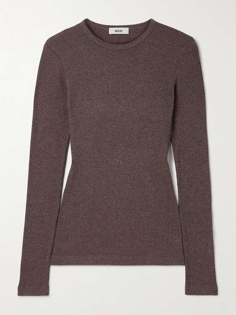 AGOLDE Delphi Ribbed Jersey Top