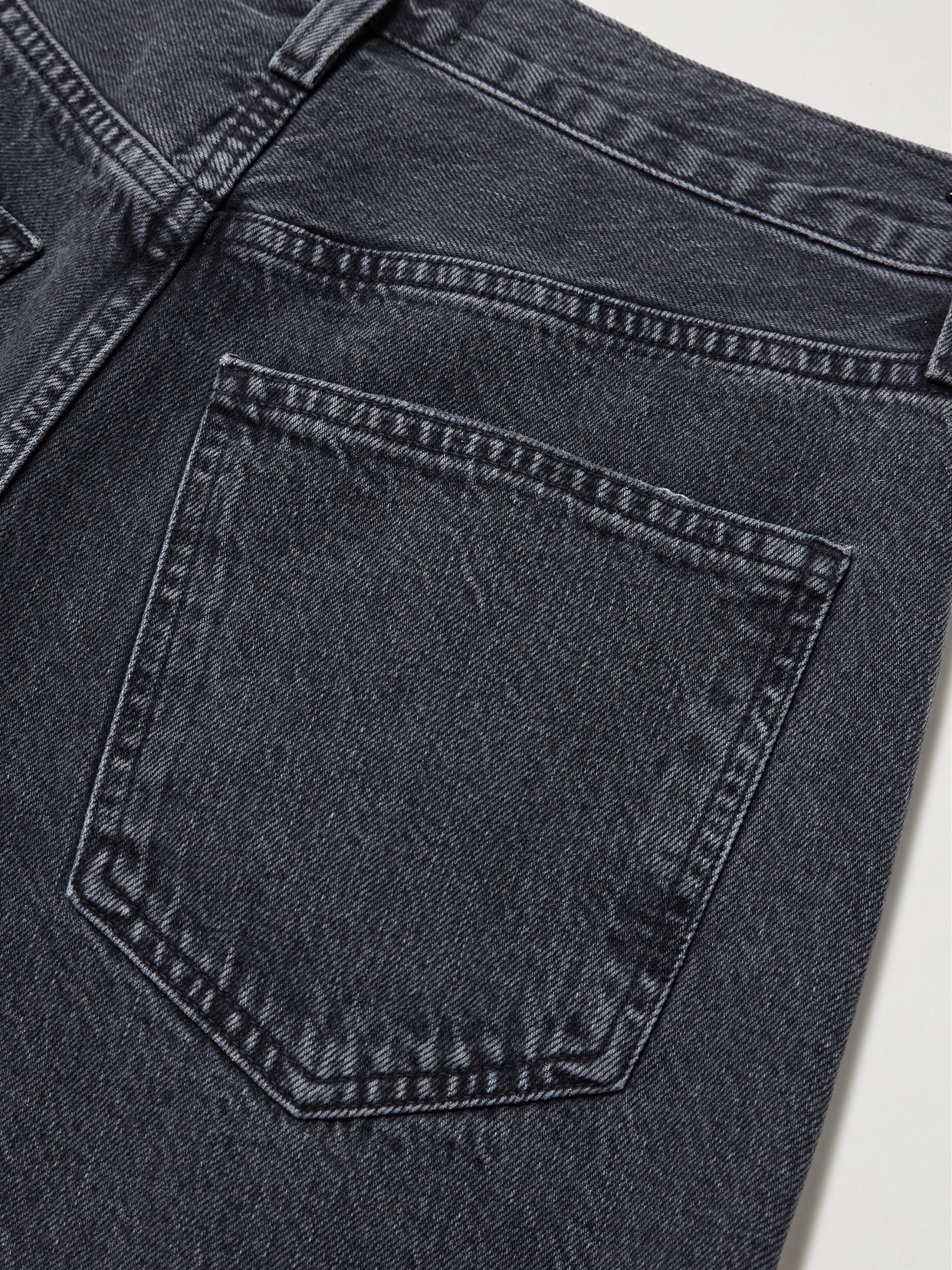 Agolde Low Curve Mid-rise Wide-leg Jeans In Black