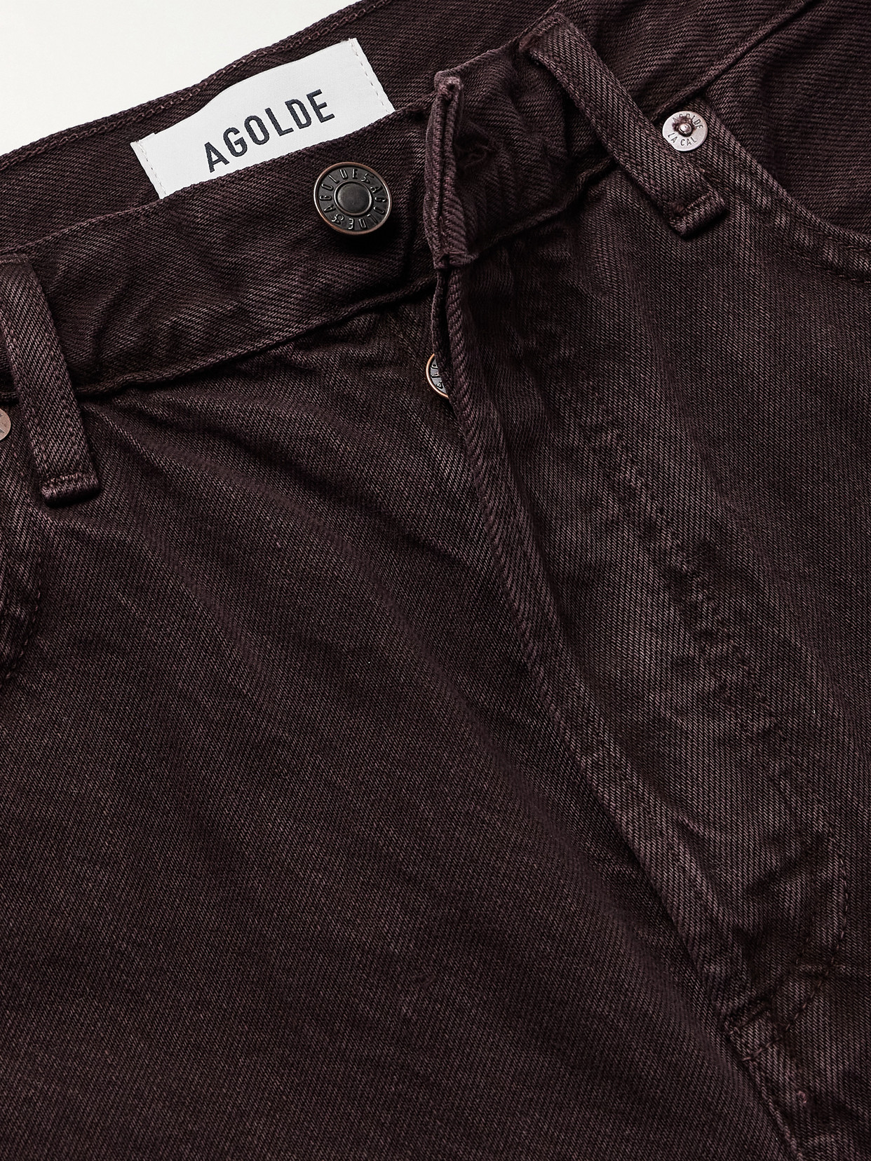 Agolde Ren High-rise Wide-leg Jeans In Brown