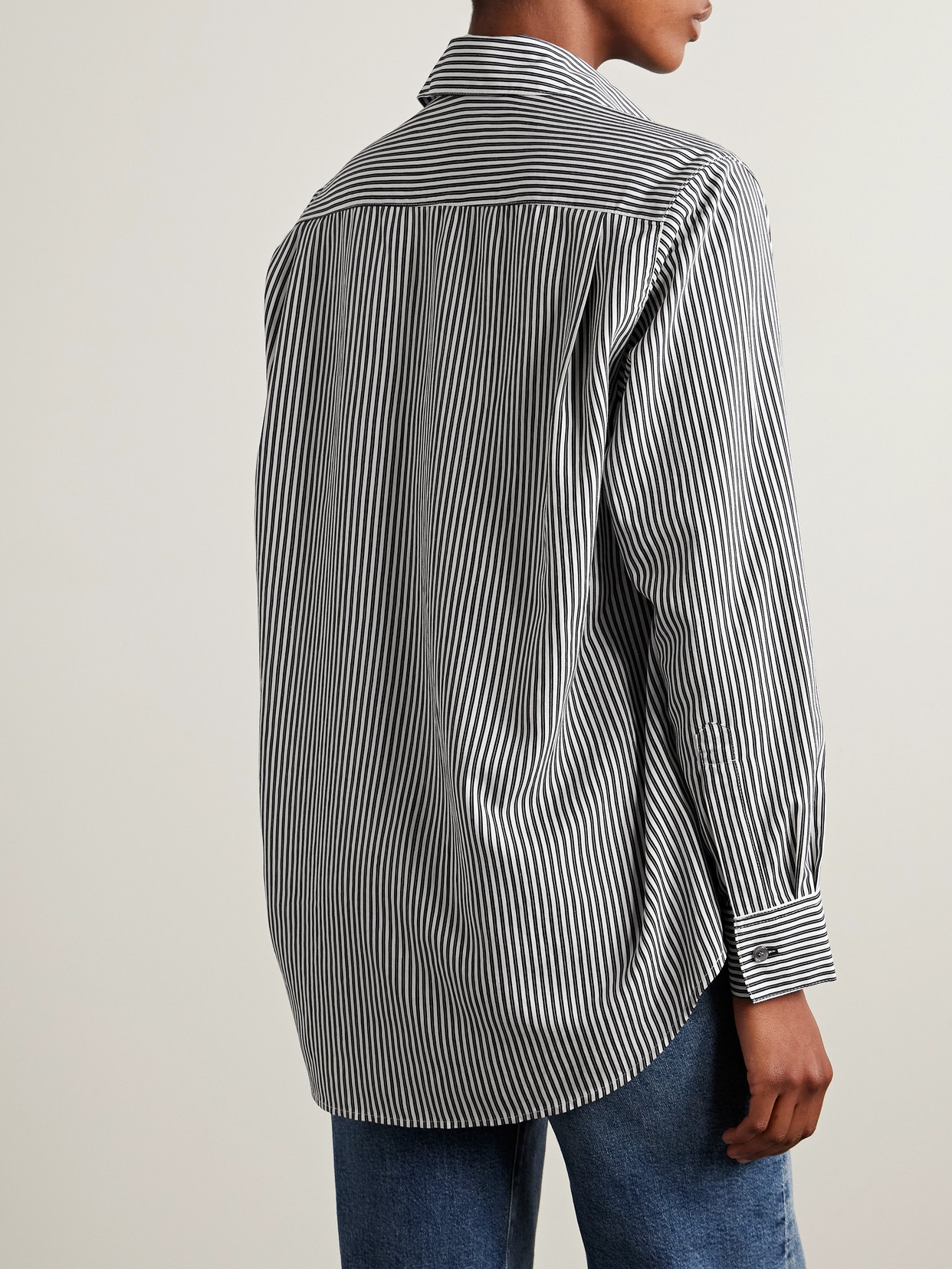 Agolde Aris Stripe Button-up Shirt In Blue