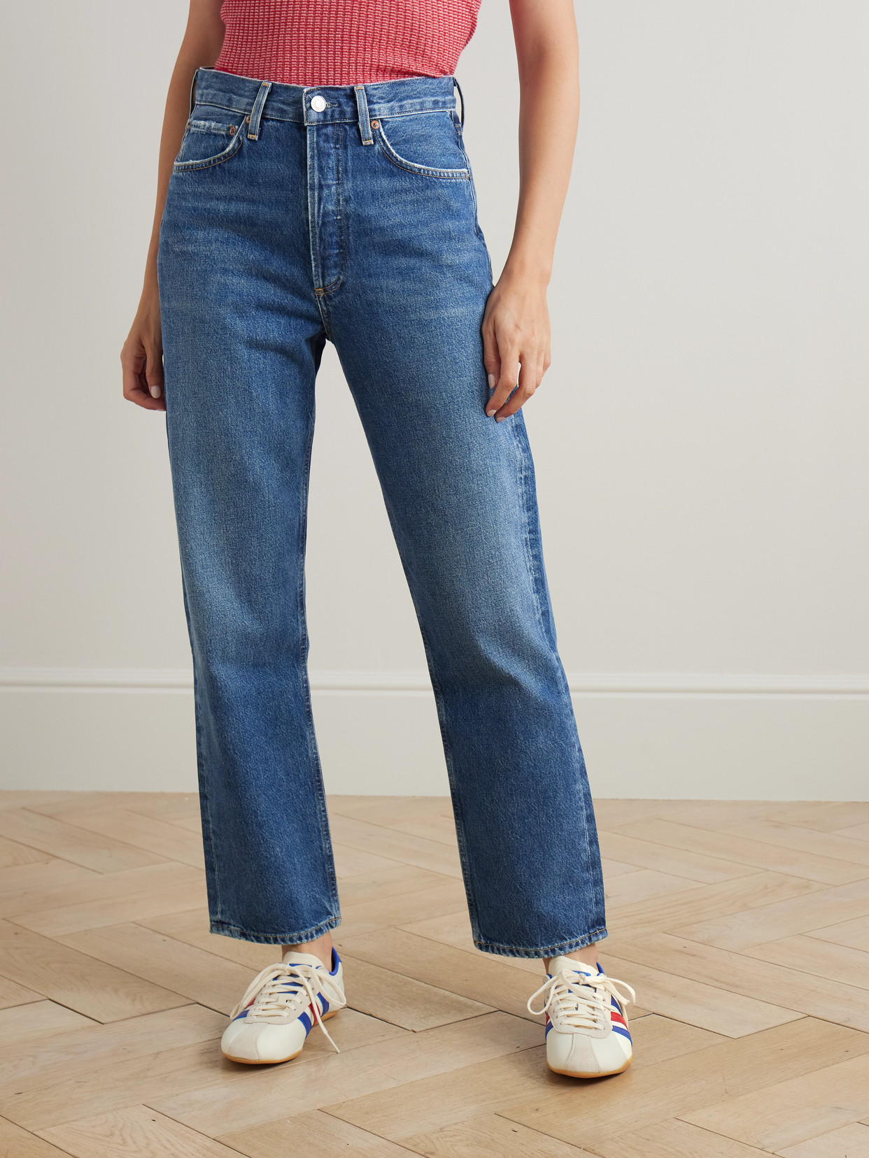 Agolde '90s High-rise Straight-leg Jeans In Blue