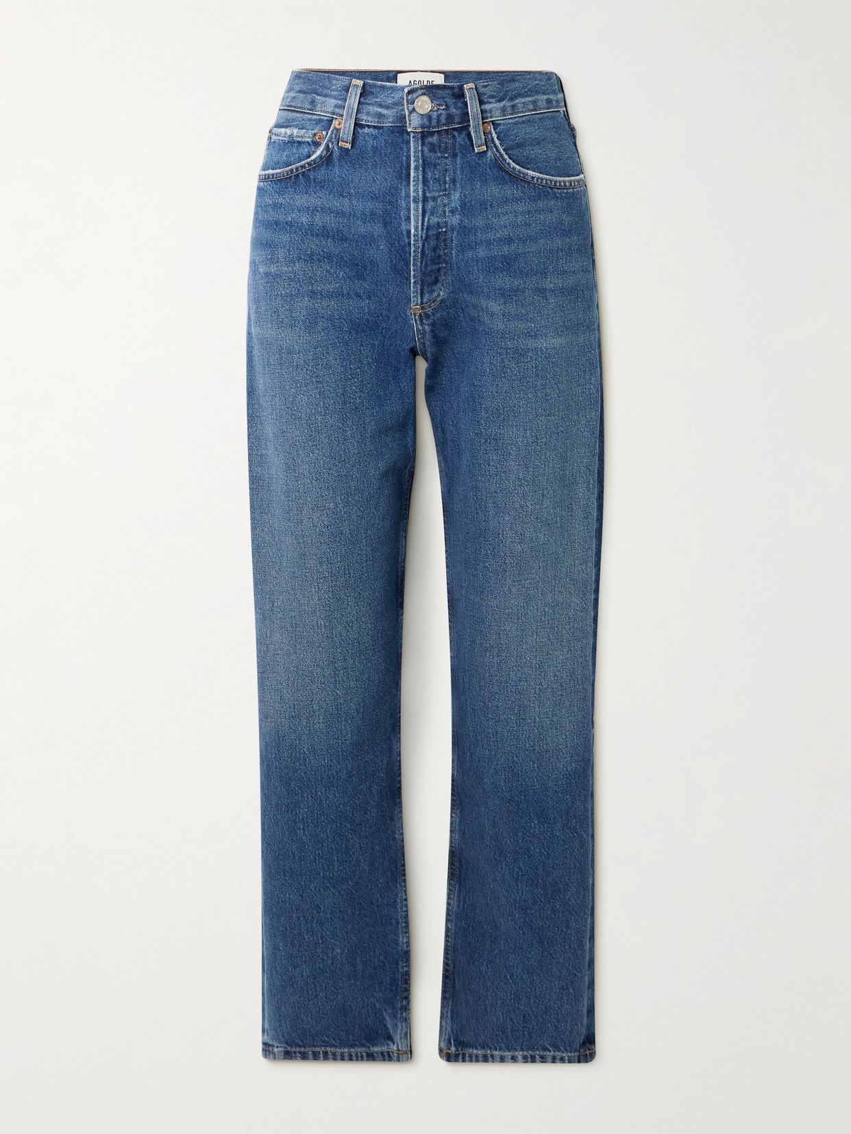 '90s mid-rise straight-leg jeans