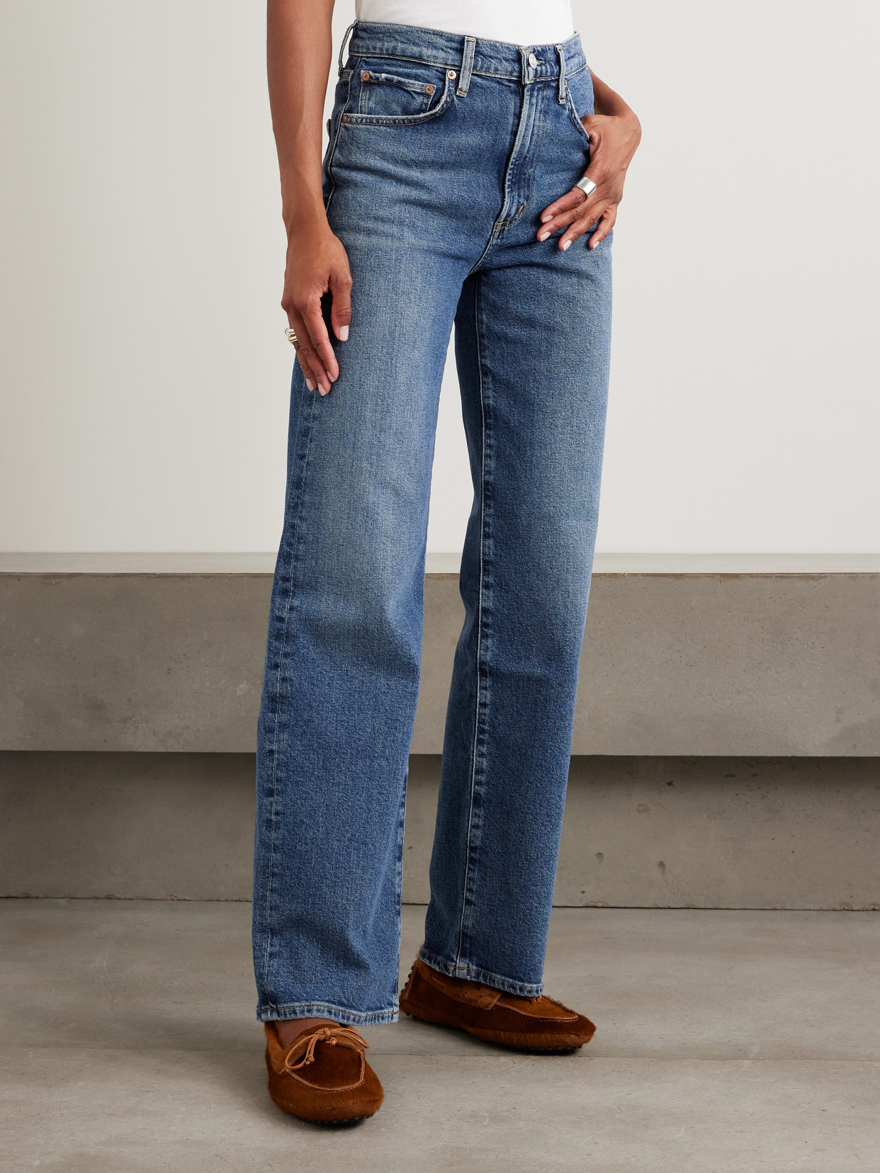 Agolde Harper Mid-rise Straight-leg Jeans