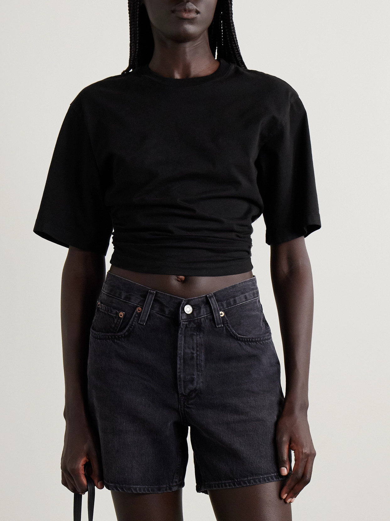 Agolde Shari T-shirt In Black