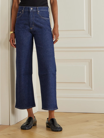 Agolde Ren cropped high-rise wide-leg jeans