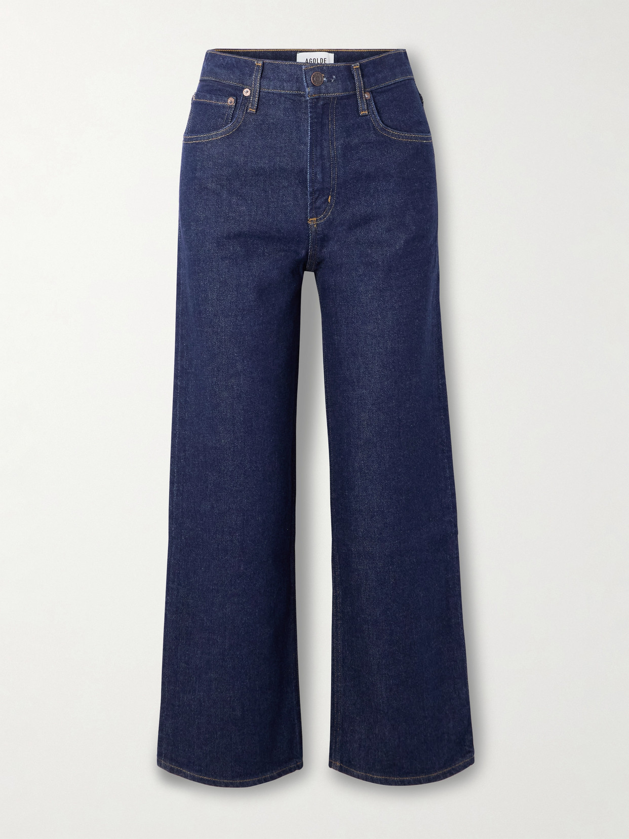 Agolde Ren Cropped High-rise Wide-leg Jeans