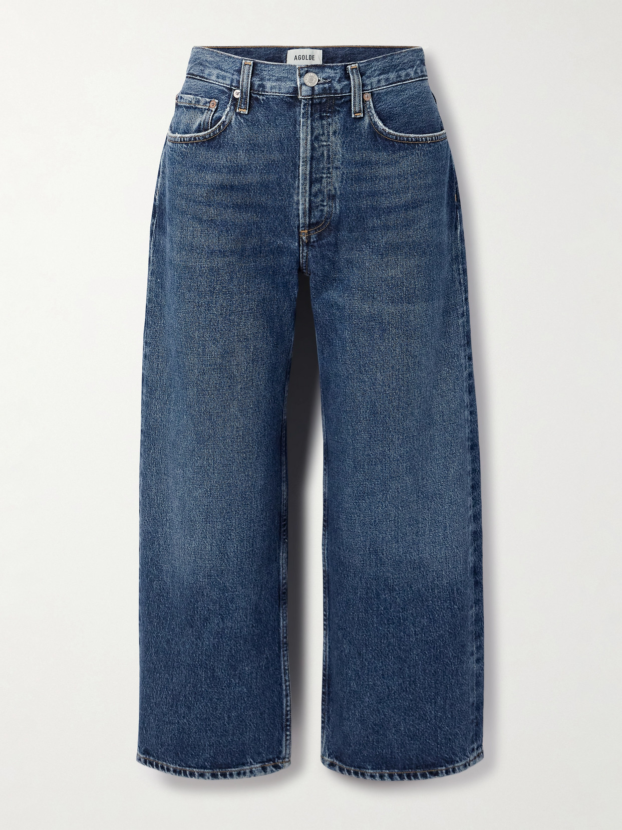 Agolde Arc Cropped High-rise Wide-leg Jeans